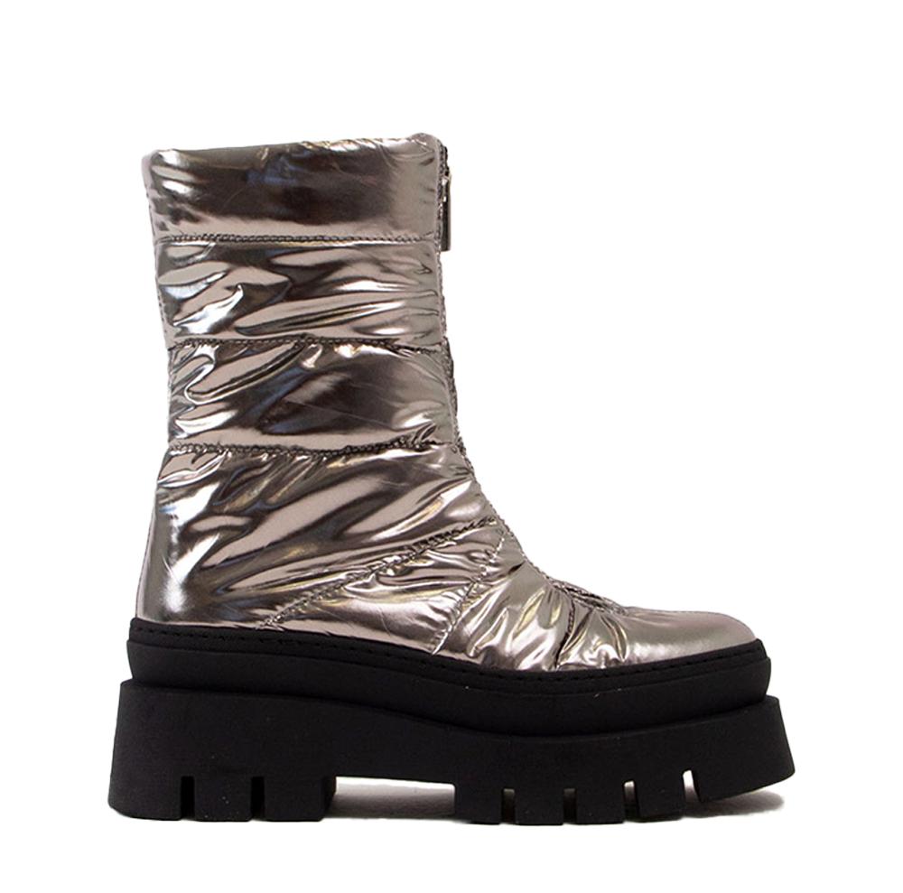 Evi-Ann Front Zip Gunmetal Chunky Boots 47379-P-1248 - 01