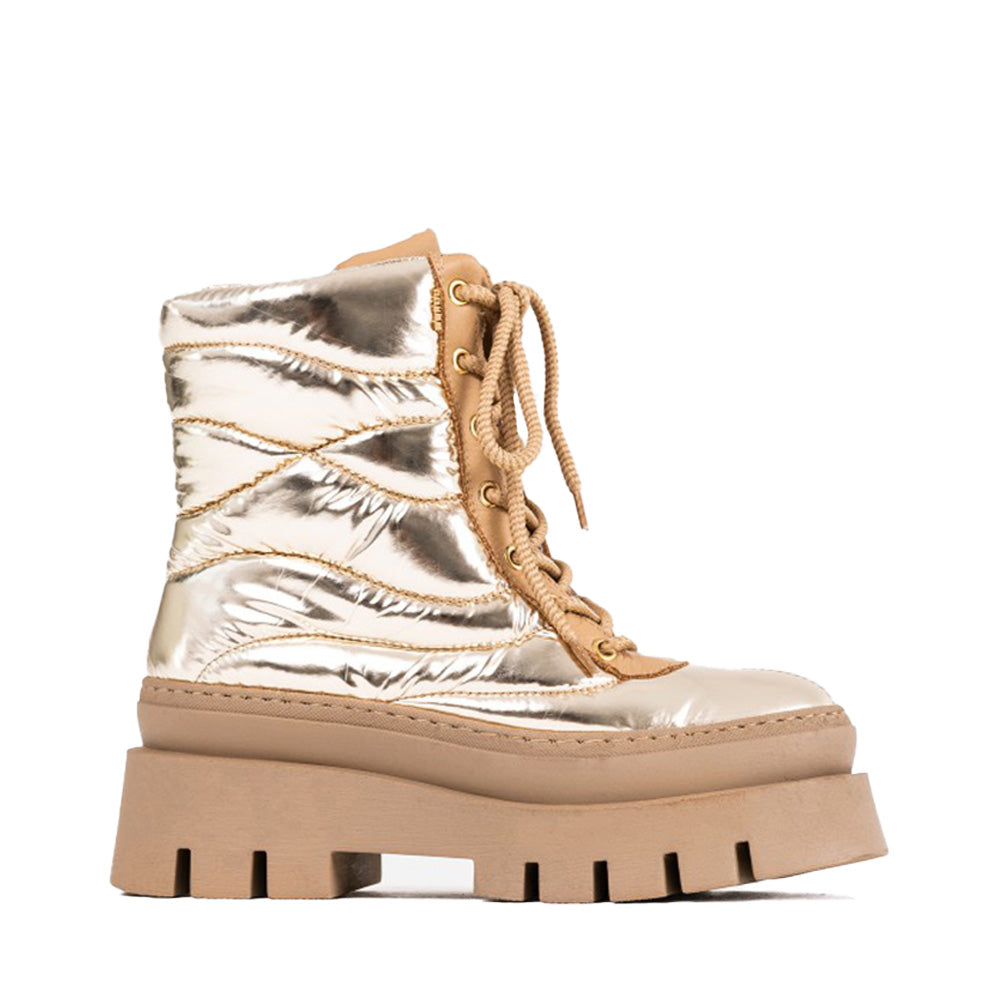 Evi Ann Laces Champagne Chunky Boots 47464-P-3673 - 1