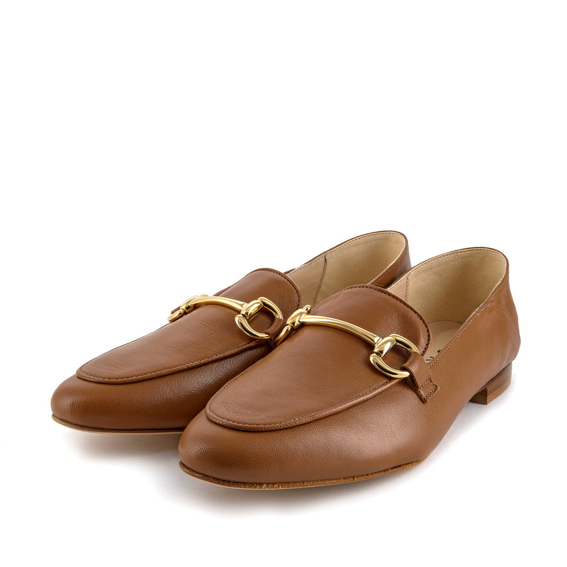 Isidora Cognac Nappa Loafers S-5383COGNAC - 4