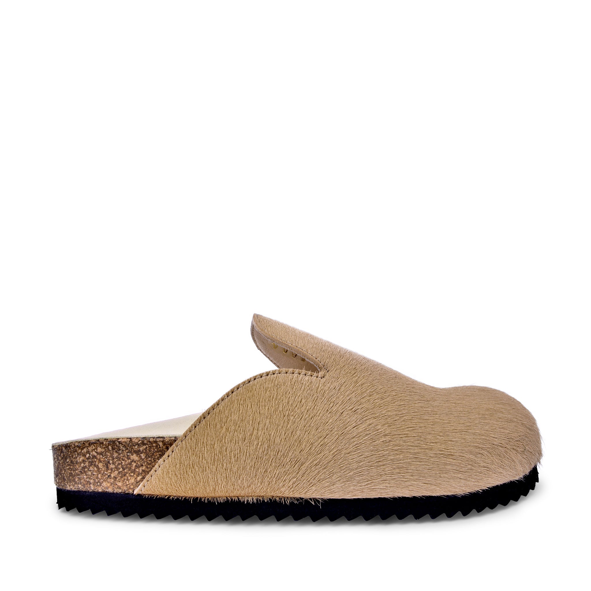 Kibo Beige Pony Hair Mules C127-SINEAD-01 - 1