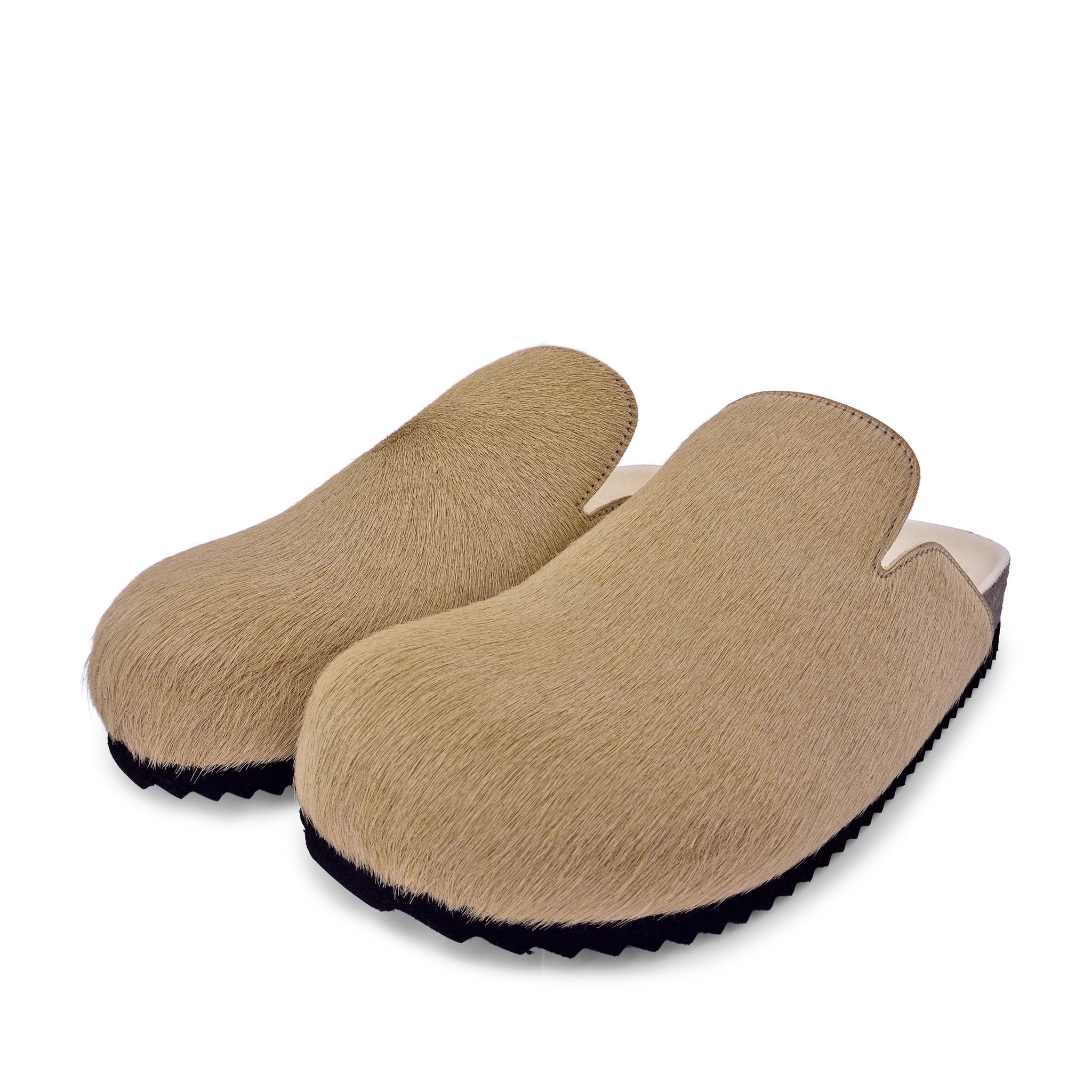 Kibo Beige Pony Hair Mules C127-SINEAD-01 - 7