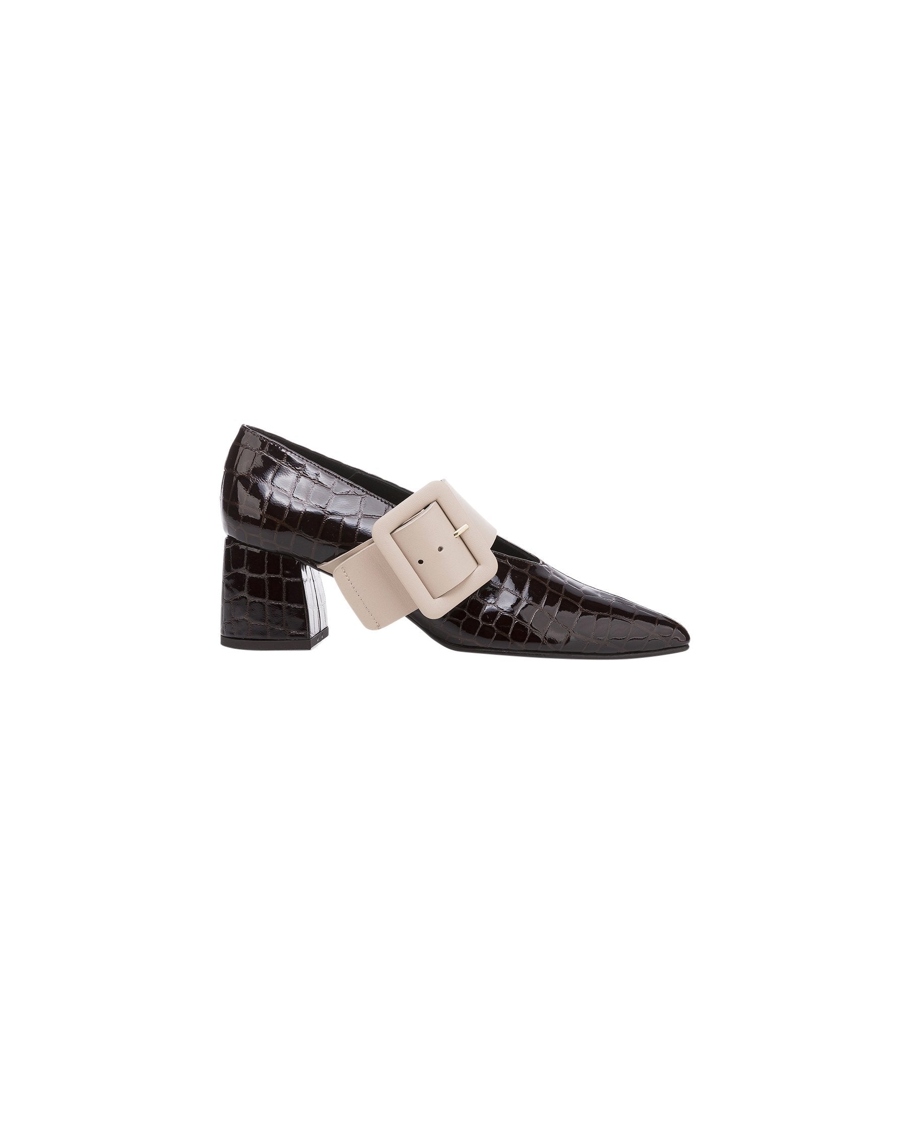Alba Pecan Reptile Nappa Shoes Heels 19020404301-006 - 5