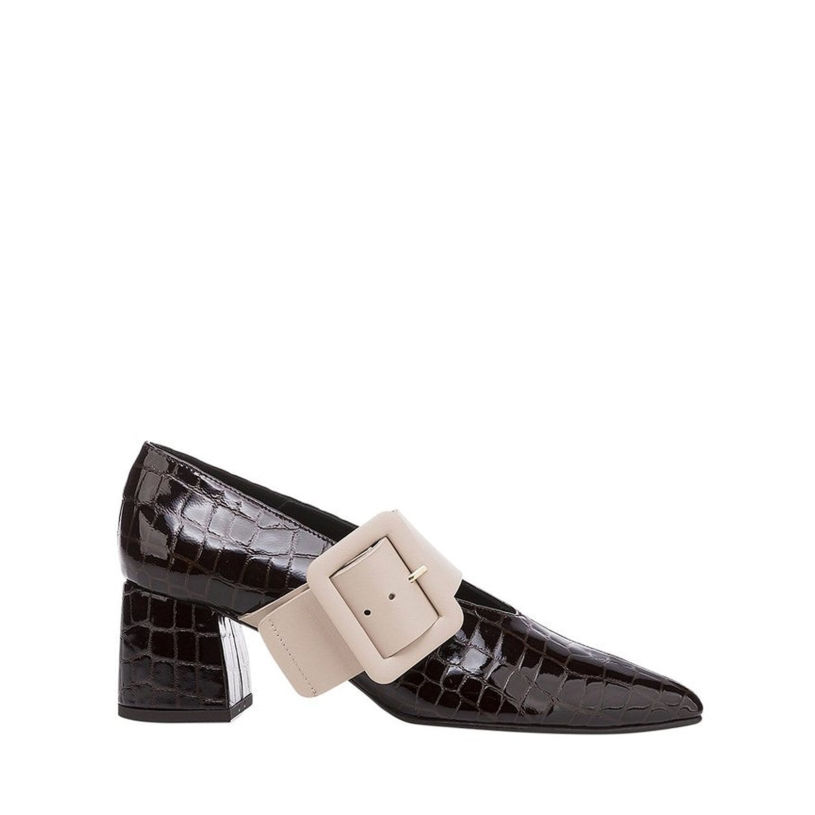Alba Pecan Reptile Nappa Shoes Heels 19020404301-006 -1
