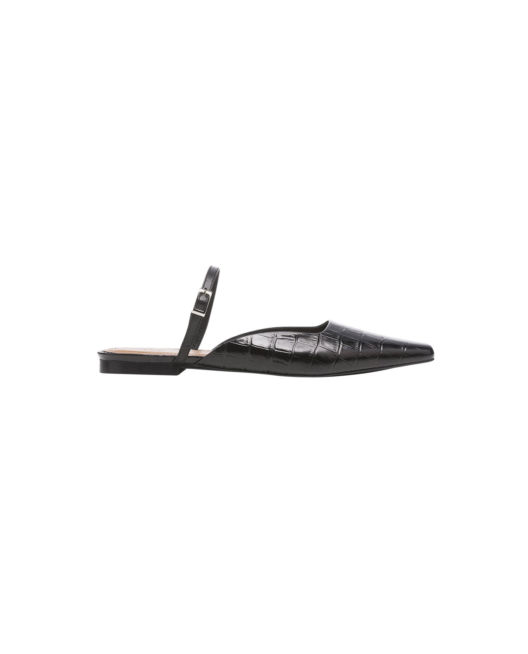 Dolores Black Croco Nappa Flats 2010612117-001 - 8