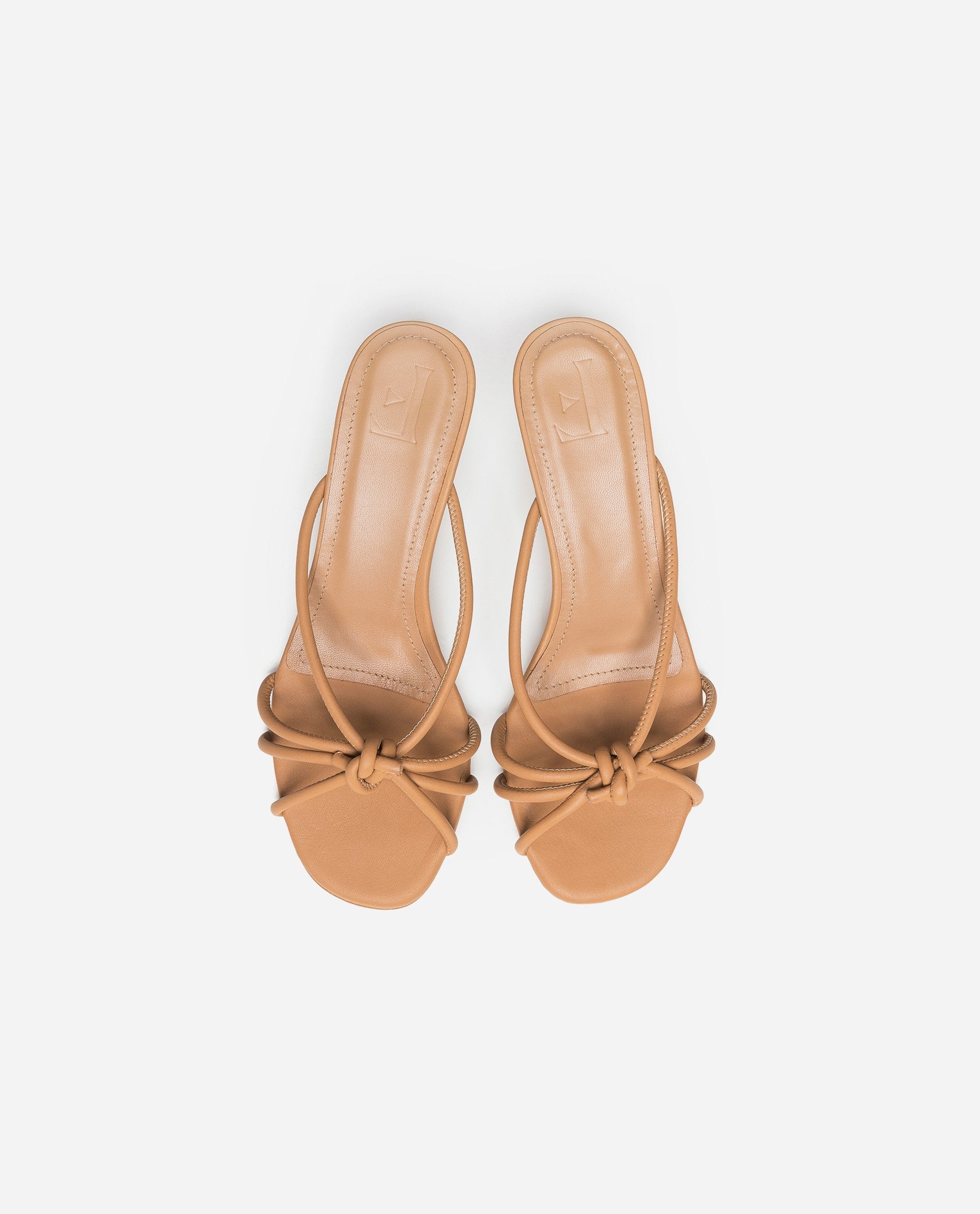 Eunice Leather Cognac Heeled Sandals 20010411301-024 - 4