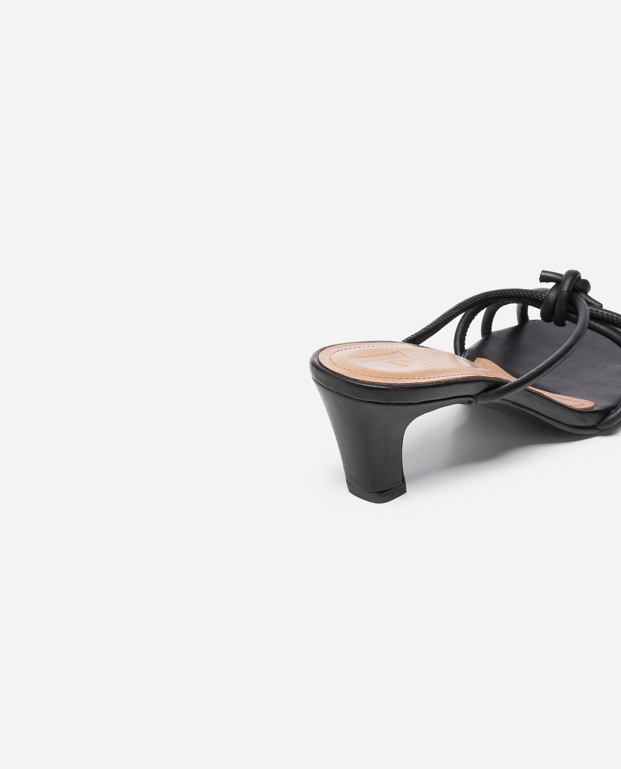 Eunice Leather Black Heeled Sandals 20010411301-001 - 5