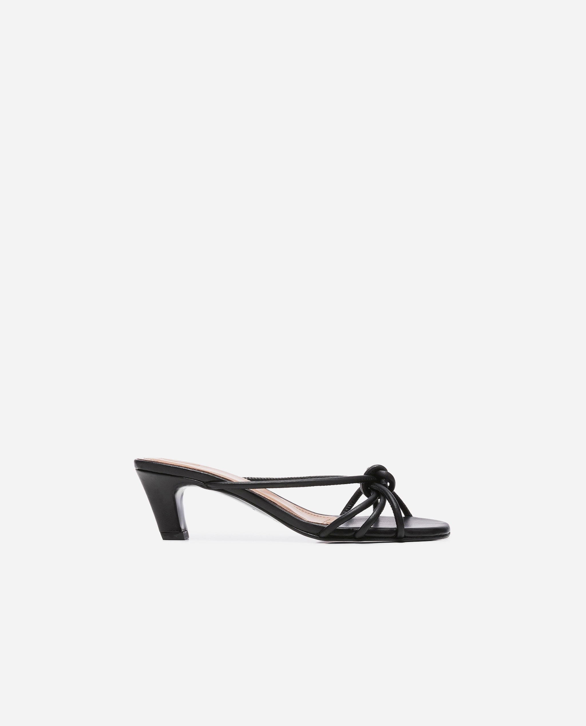 Eunice Leather Black Heeled Sandals 20010411301-001 - 7