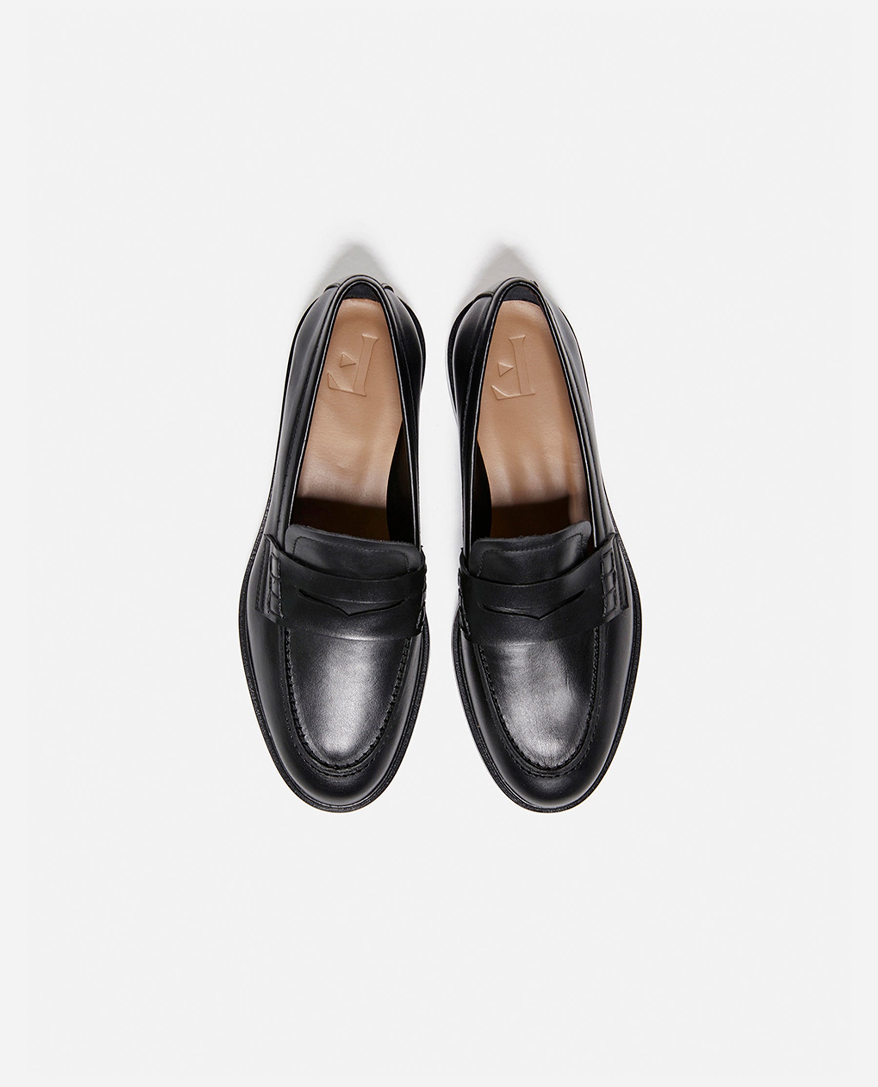 Sara Black Leather Loafers 21010115601-001 - 5