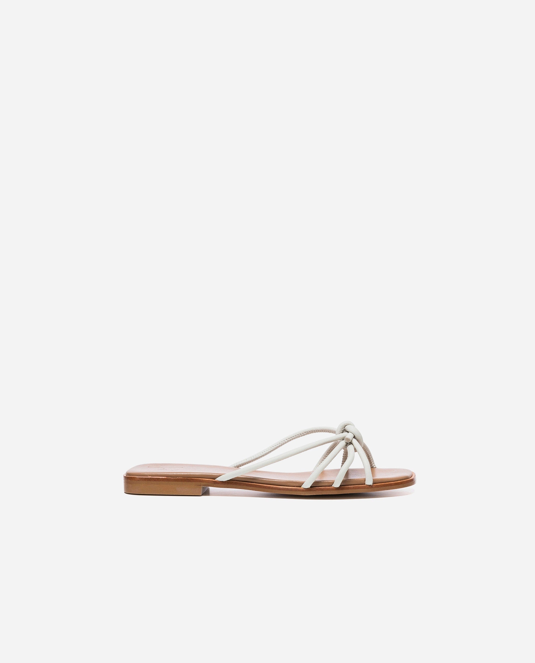 Yvette Leather Off White Flat Sandals Flats 19010700801-008 - 7