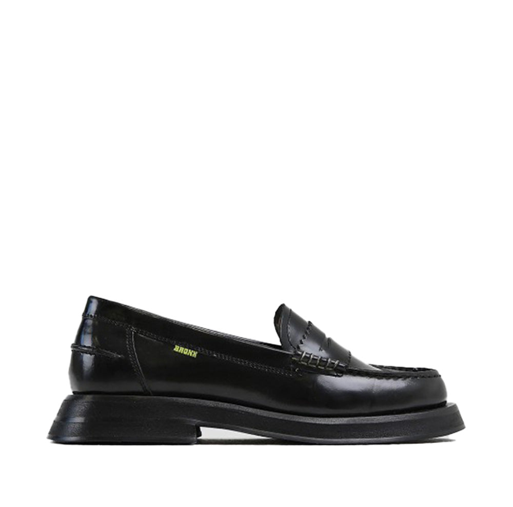 New Frizo Black Leather Loafers 66436-O-01