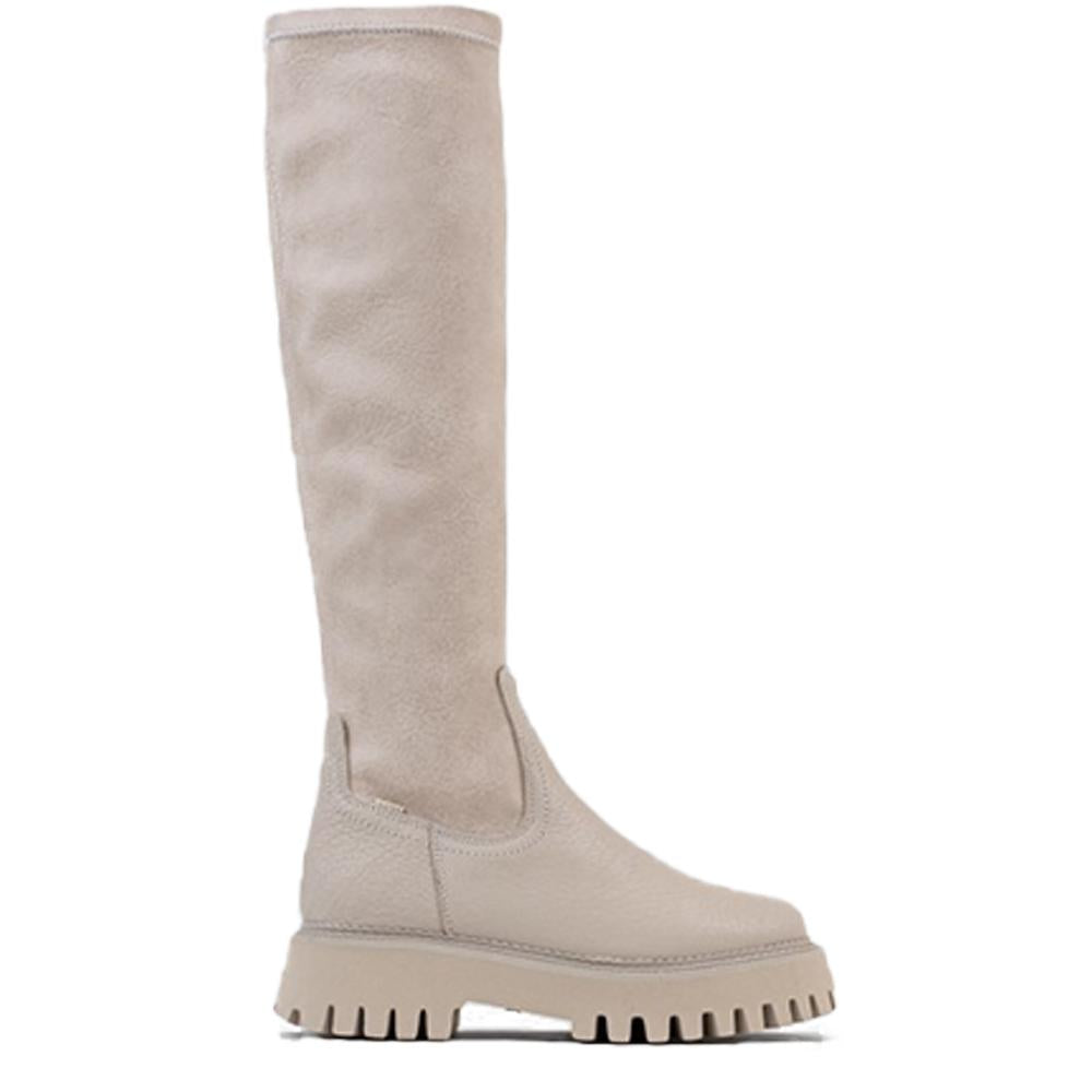 Groovy Stretch High Winter White Boots 14211-A1257 - 01