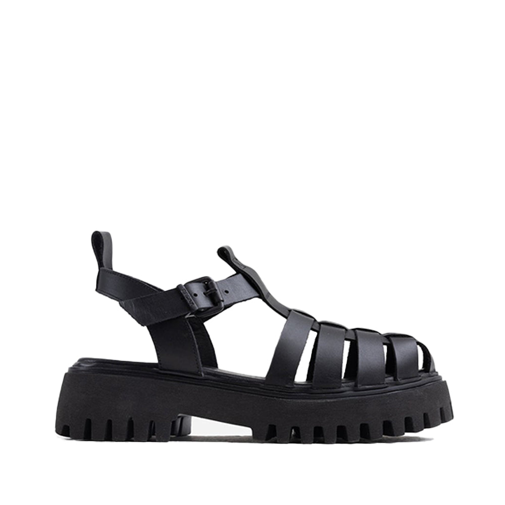Groovy Black Chunky Sandals 84973-A-01-1