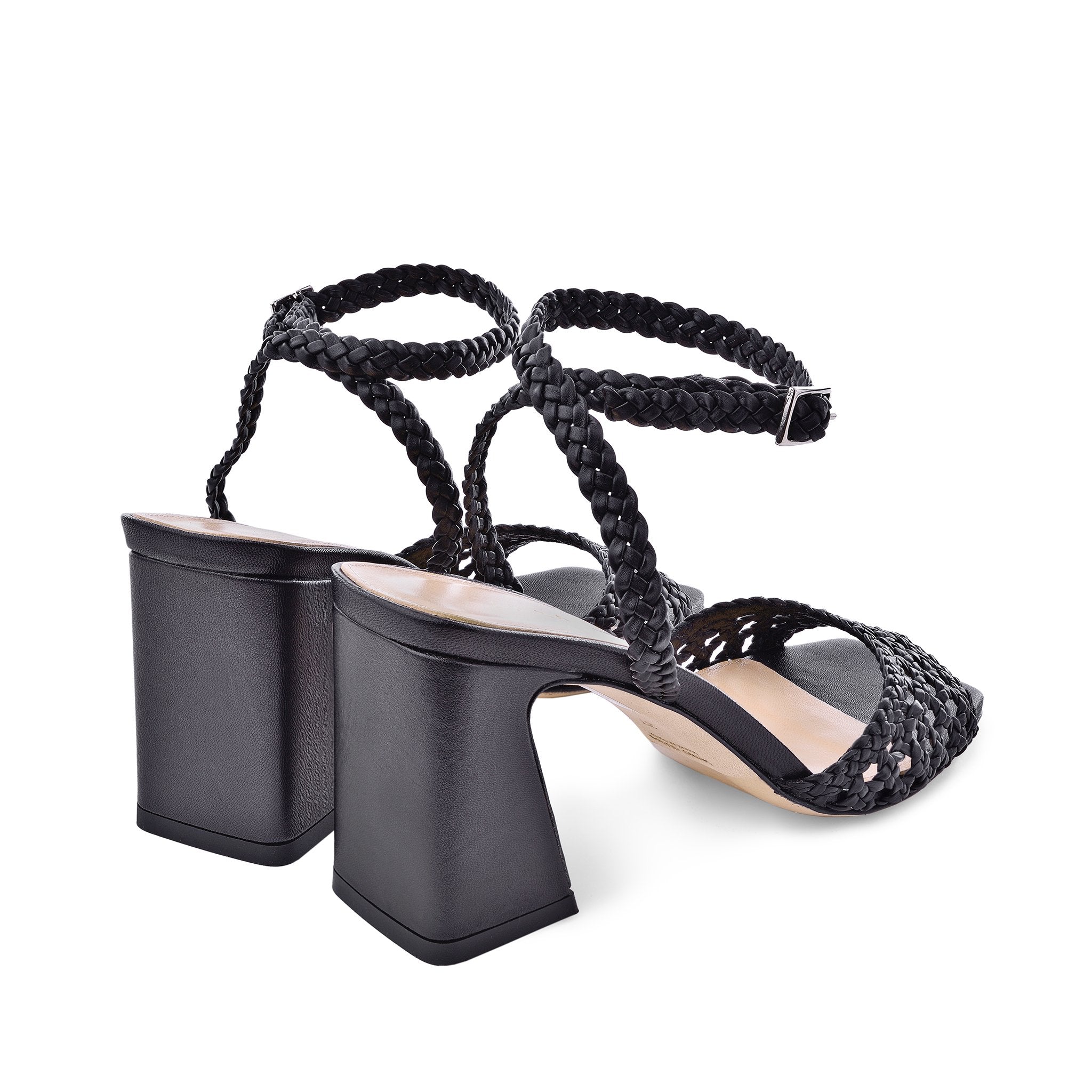 Tama Black Woven Leather Sandals 1418-02 - 6