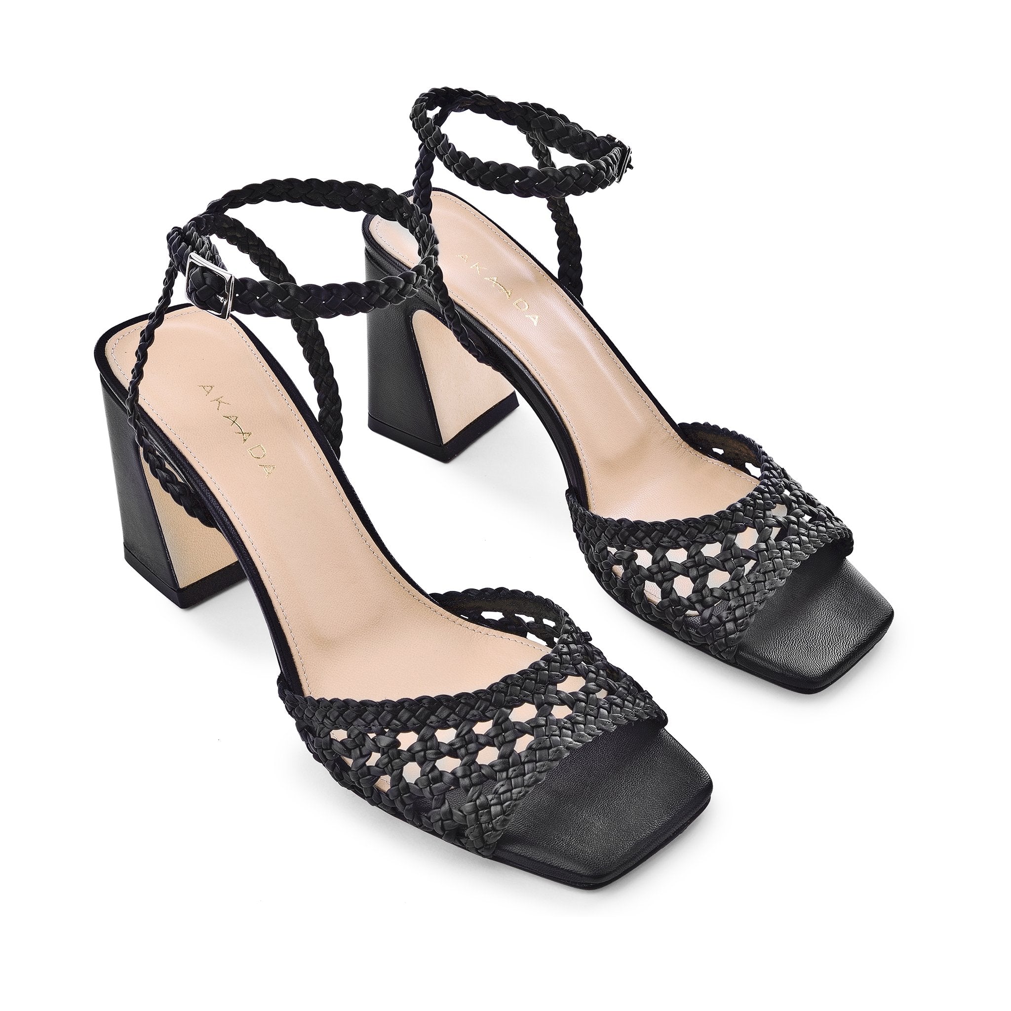Tama Black Woven Leather Sandals 1418-02 - 7