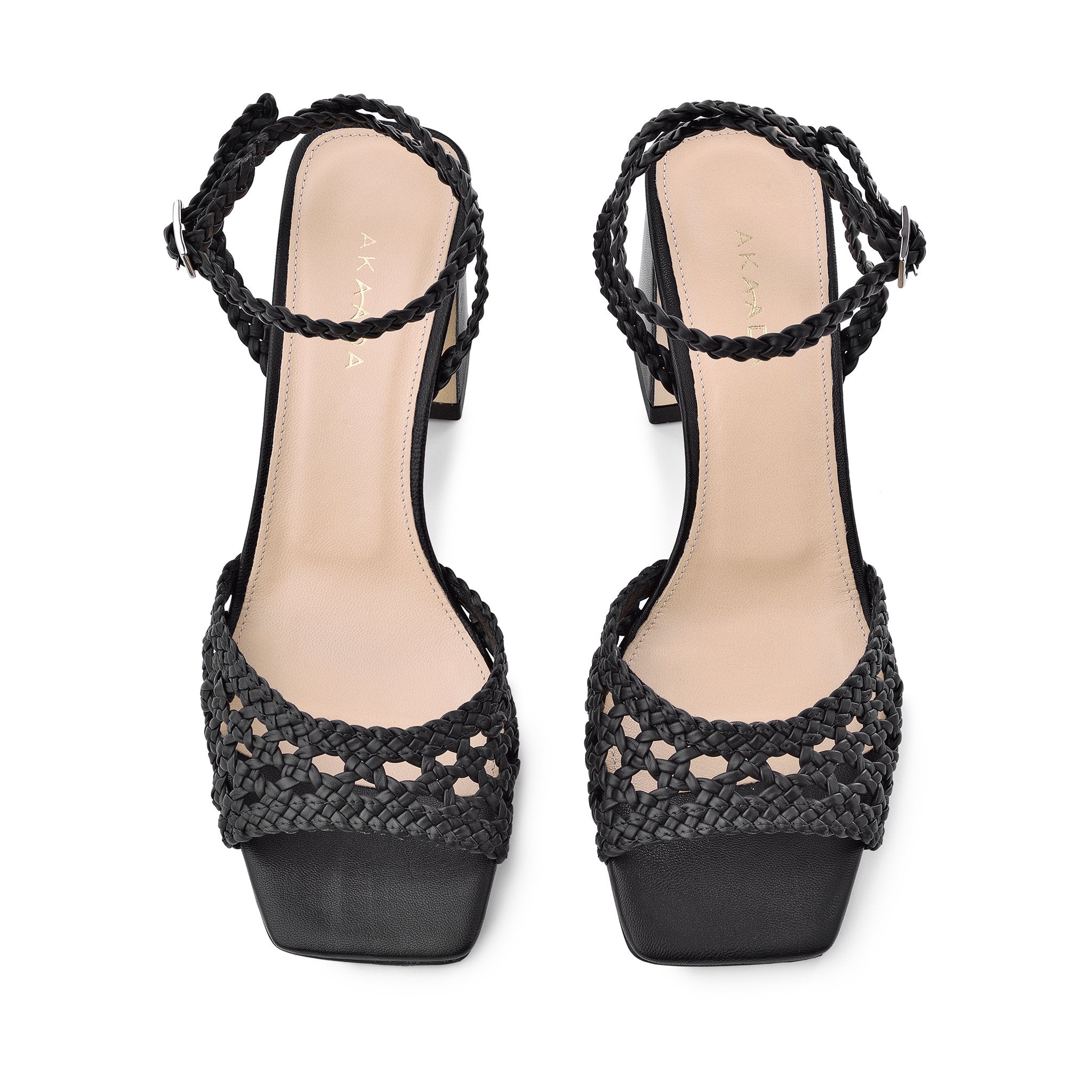 Tama Black Woven Leather Sandals 1418-02 - 8