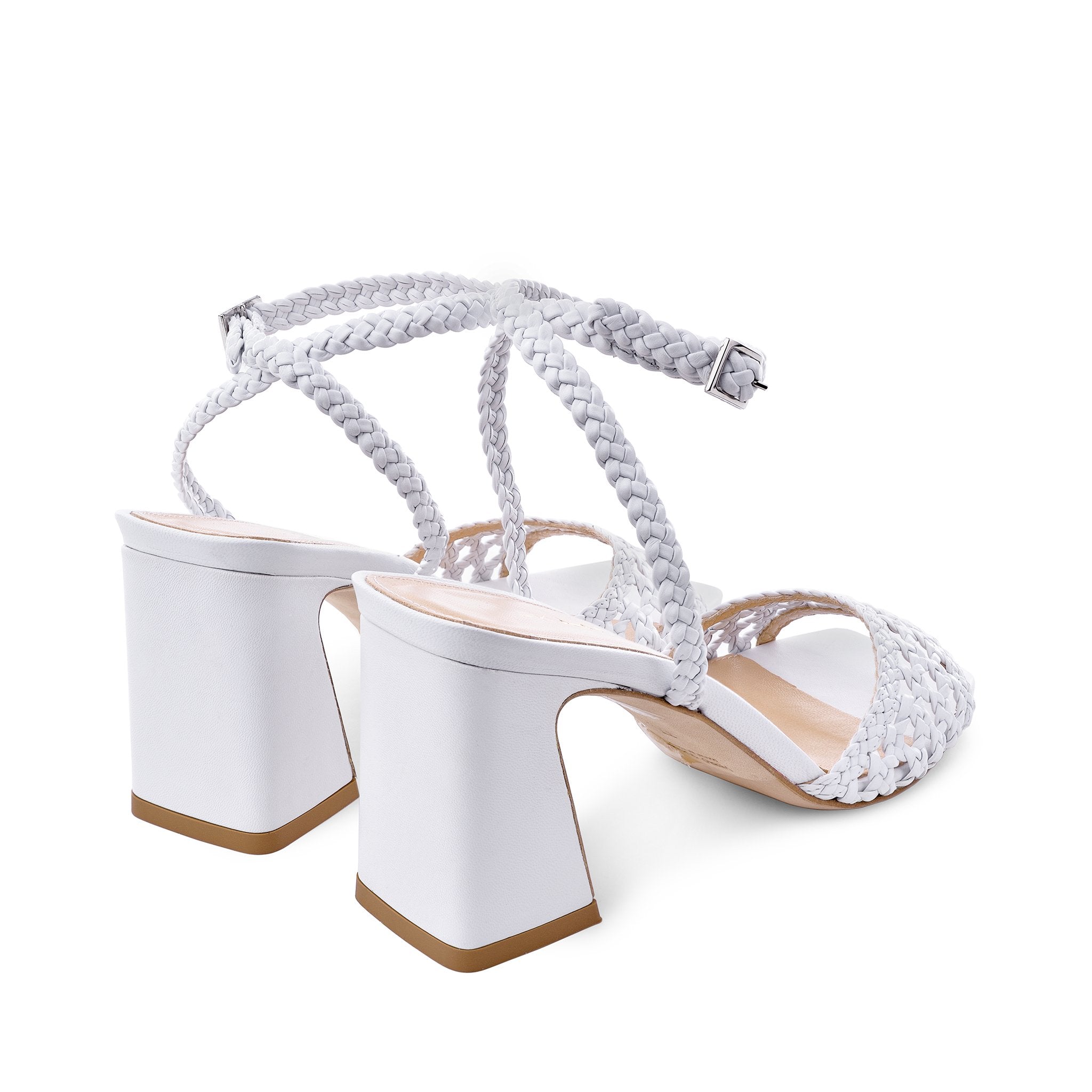 Tama White Woven Leather Sandals 1418-01 - 8