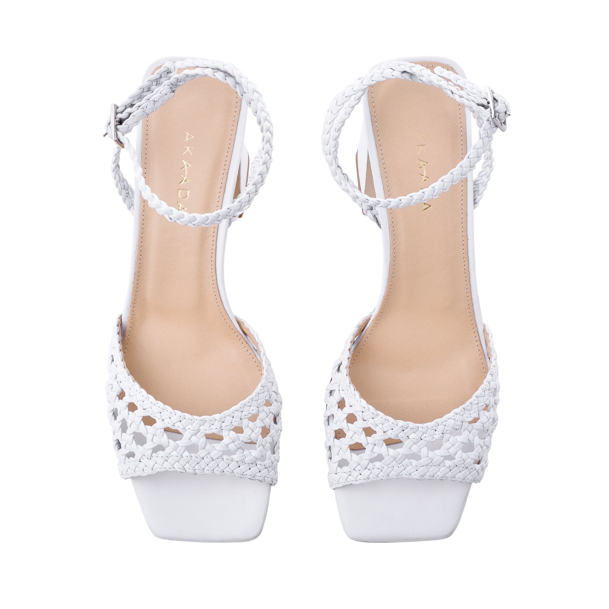 Tama White Woven Leather Sandals 1418-01 - 6