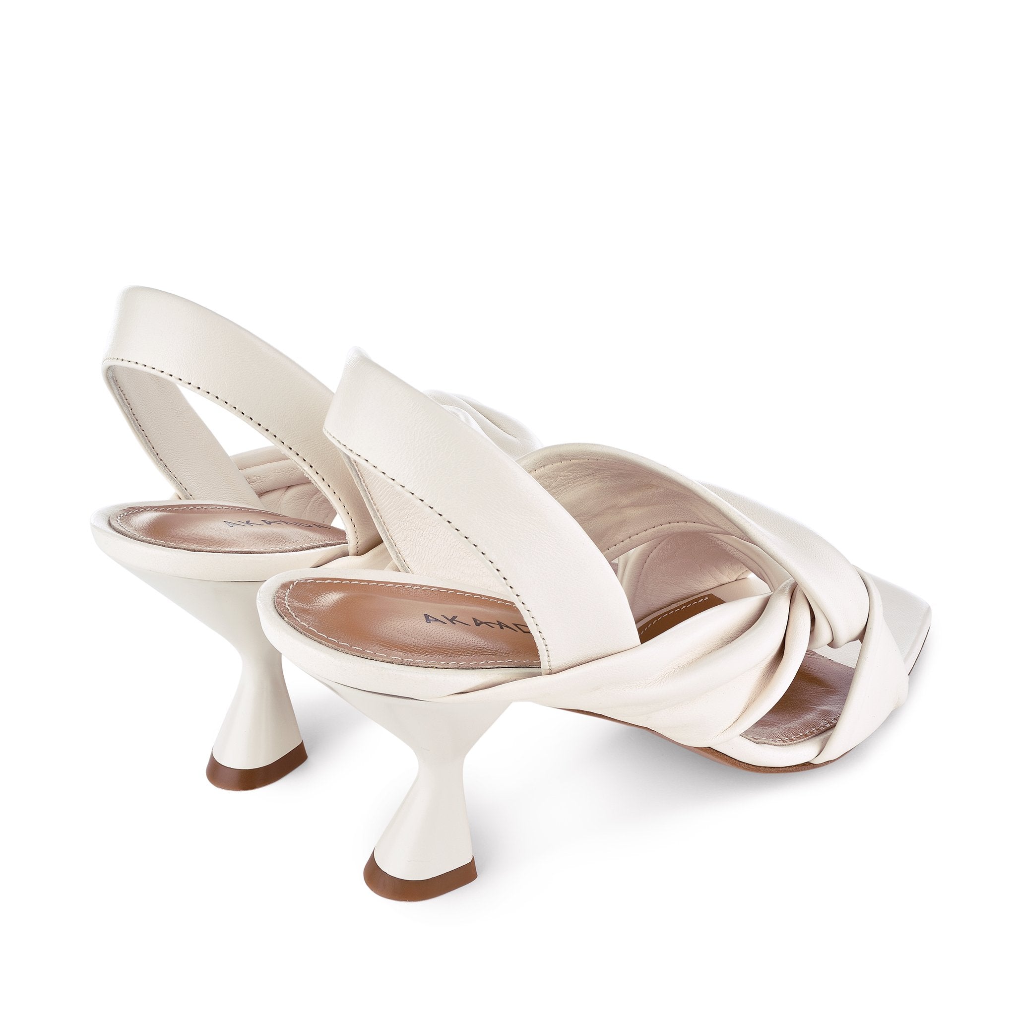 Asami Cream Soft Nappa Sandals 9107-01 - 6