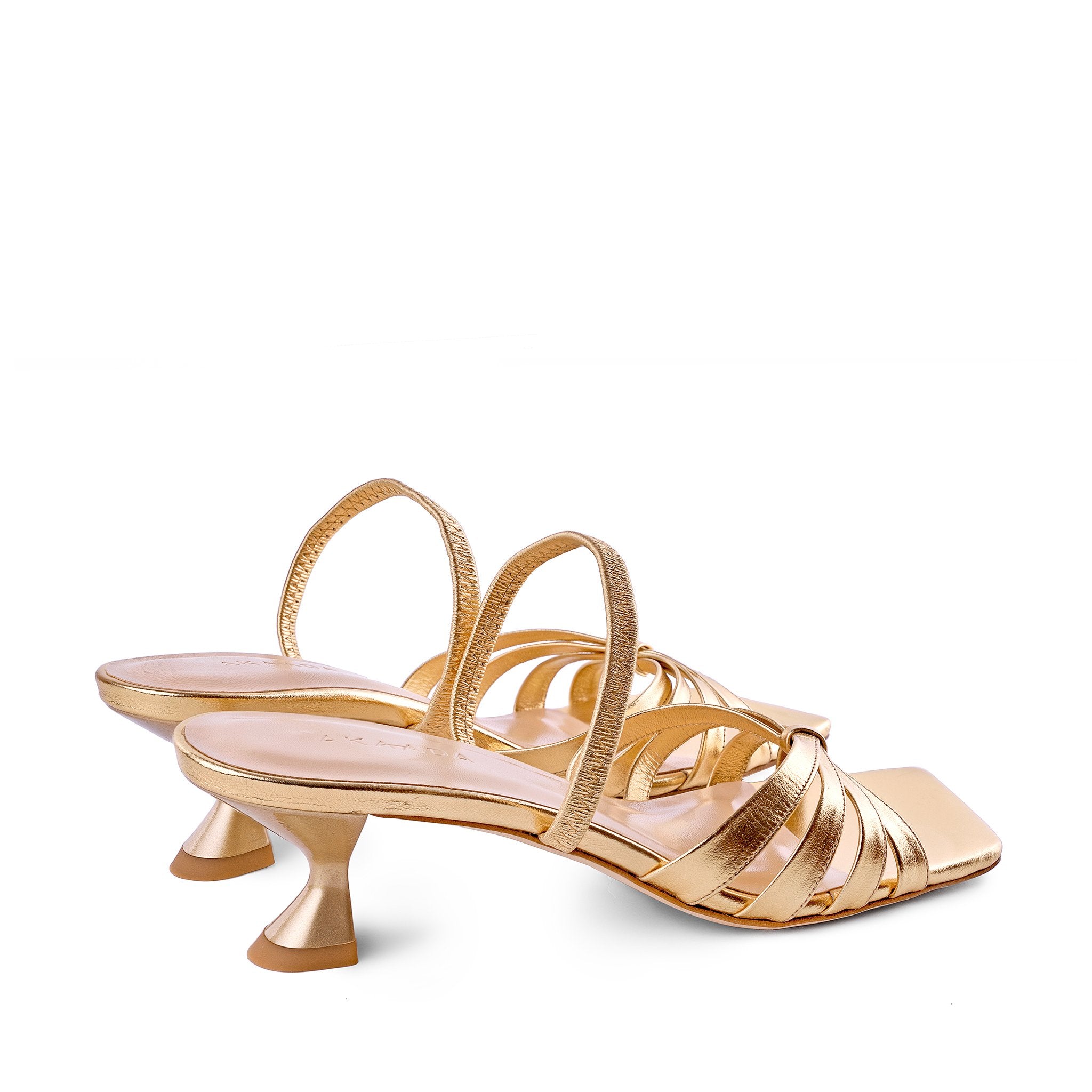 Amaya Gold Metallic Leather Sandals 20029-02-03 - 5