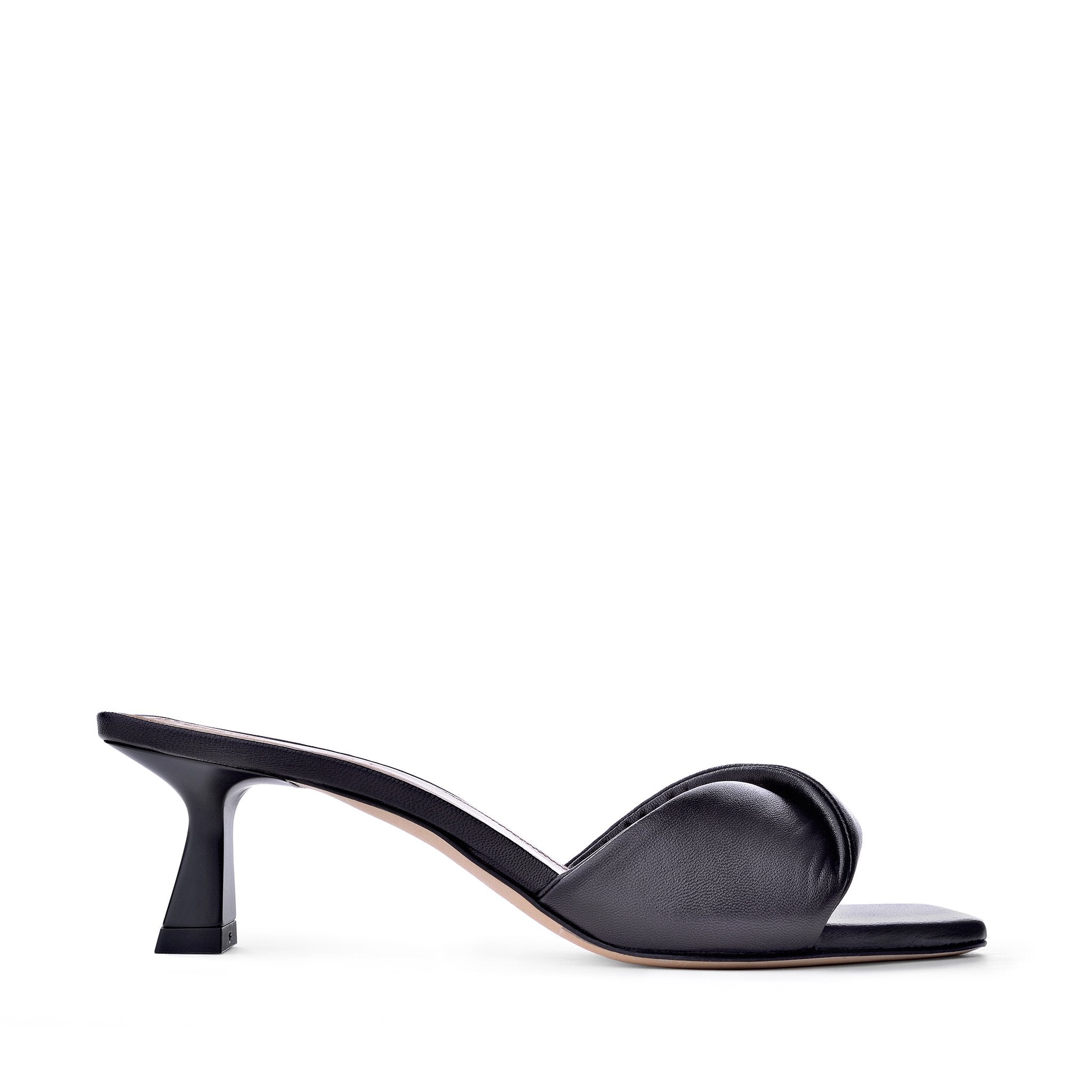 Haya Black Soft Leather Sandals 1413-02 - 1