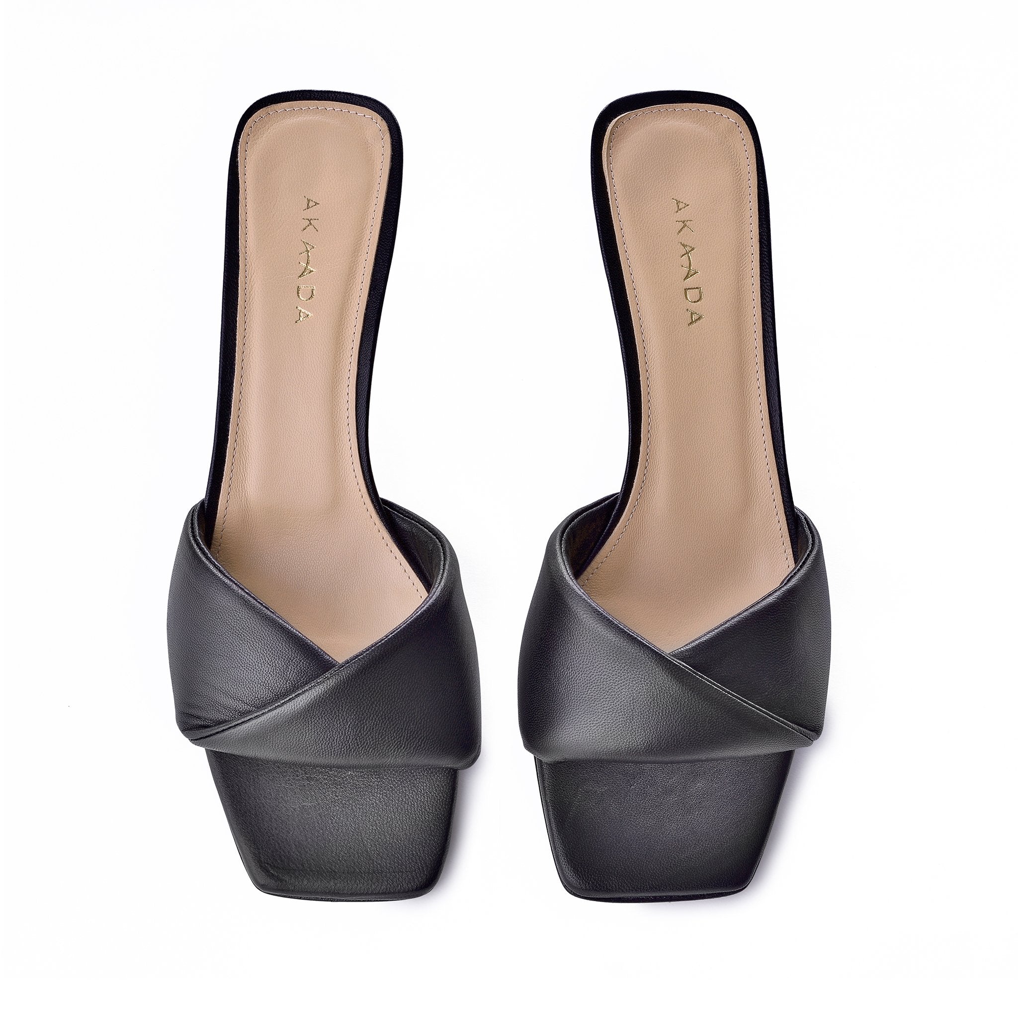 Haya Black Soft Leather Sandals 1413-02 - 6