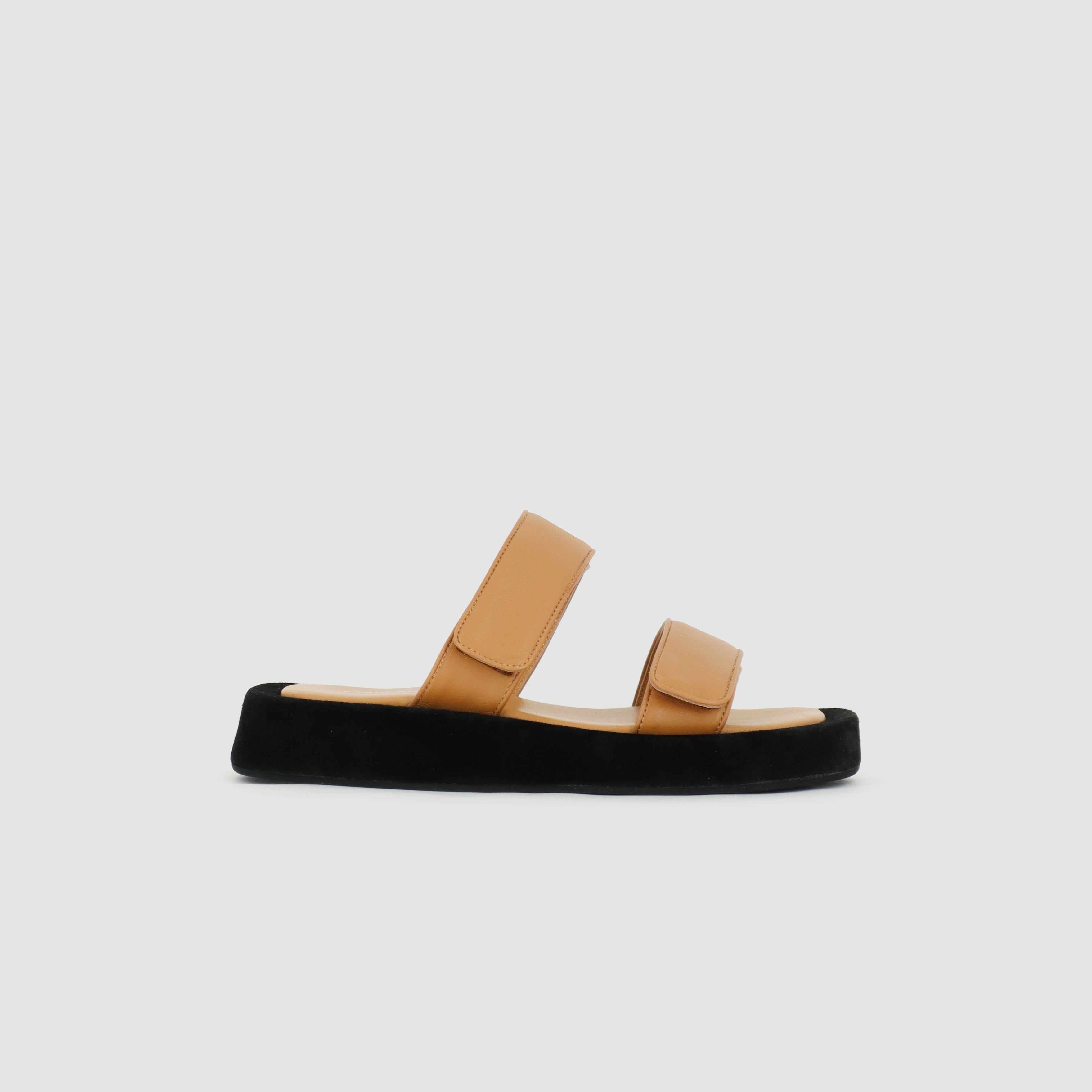 Mila Beige Leather Straps Sandals MILA5004 - 6