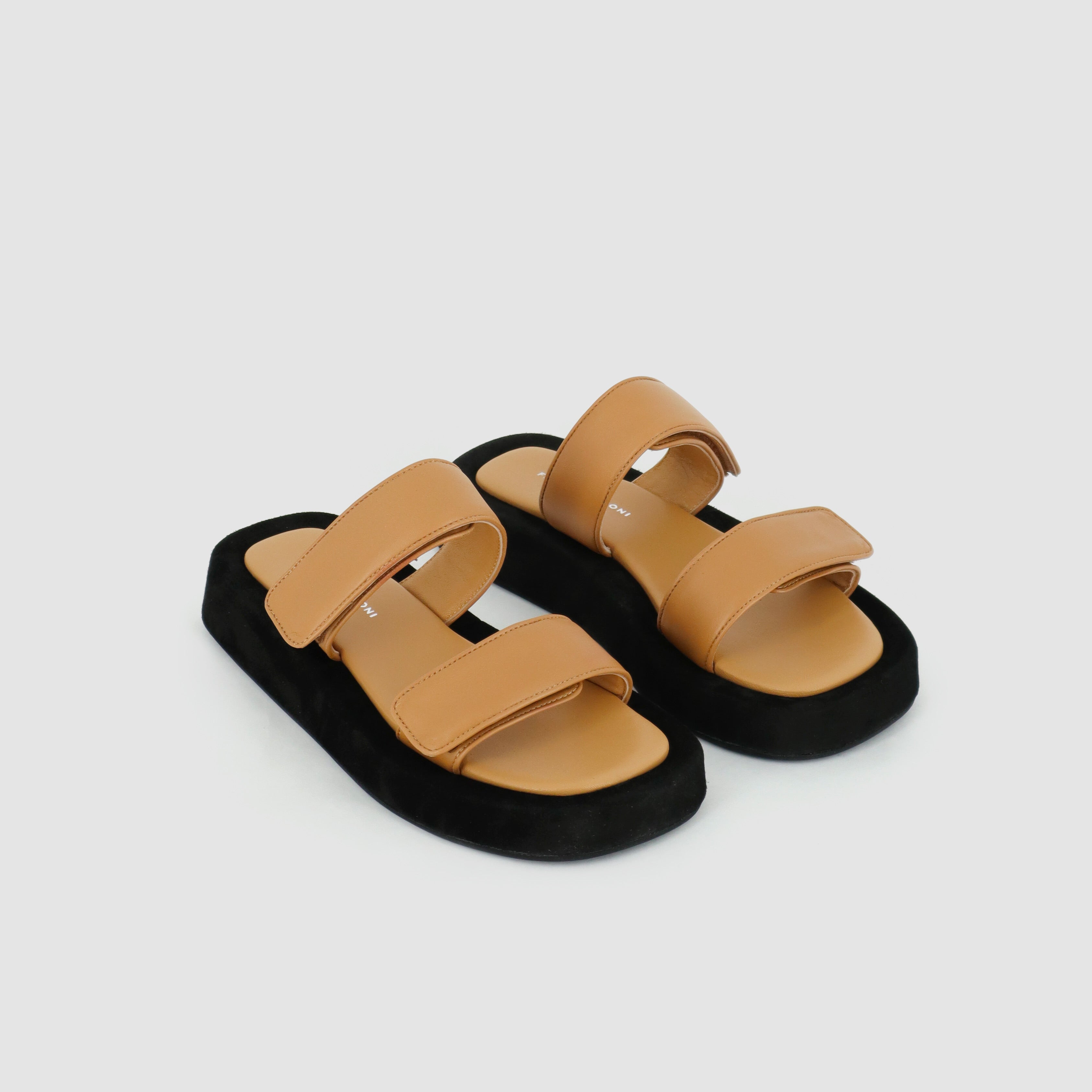 Mila Beige Leather Straps Sandals MILA5004 - 3