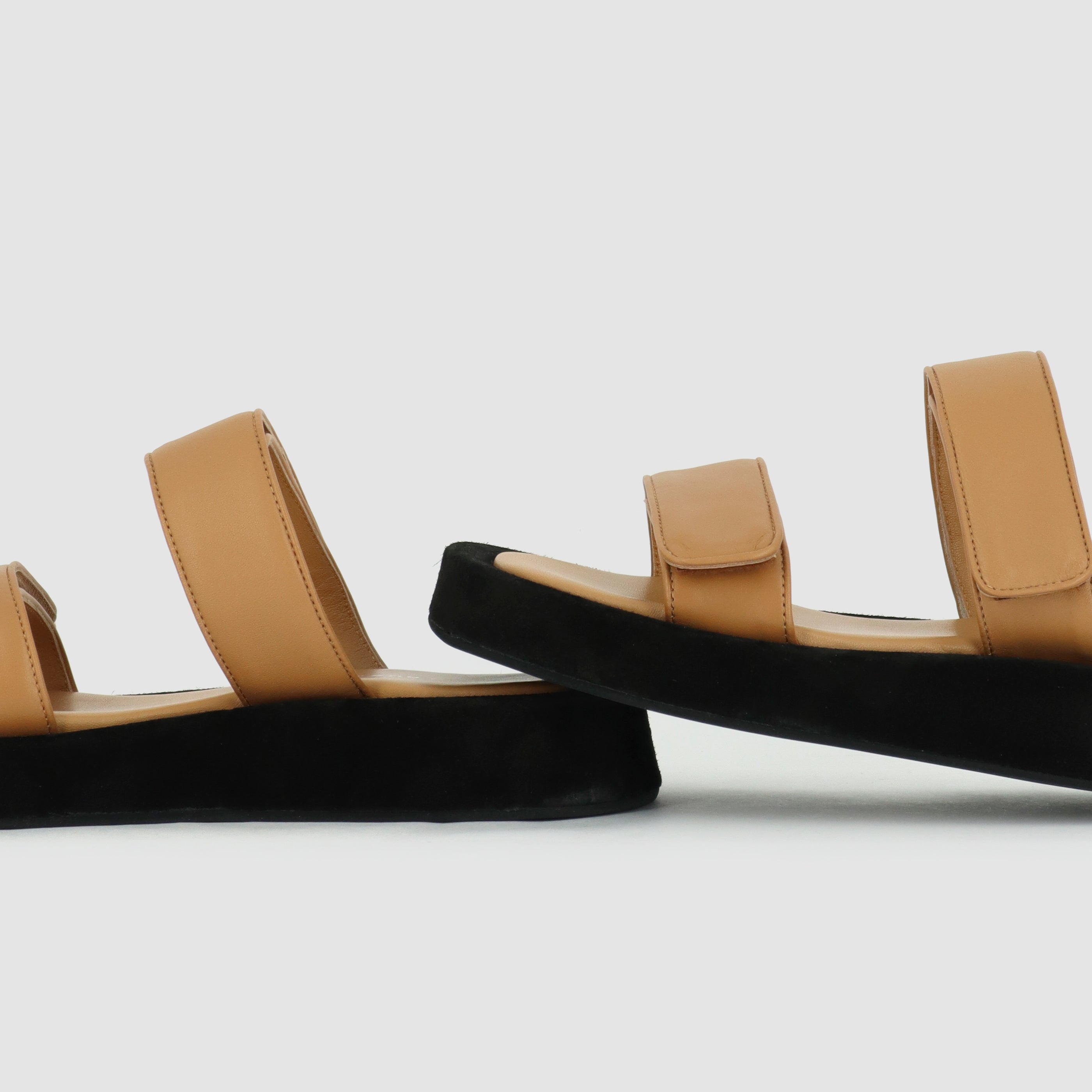 Mila Beige Leather Straps Sandals MILA5004 - 5