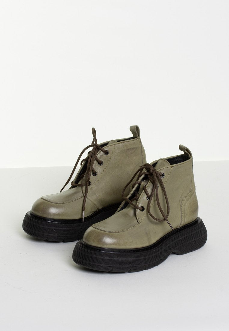 Ines Dusty Military Ankle Boots Boots