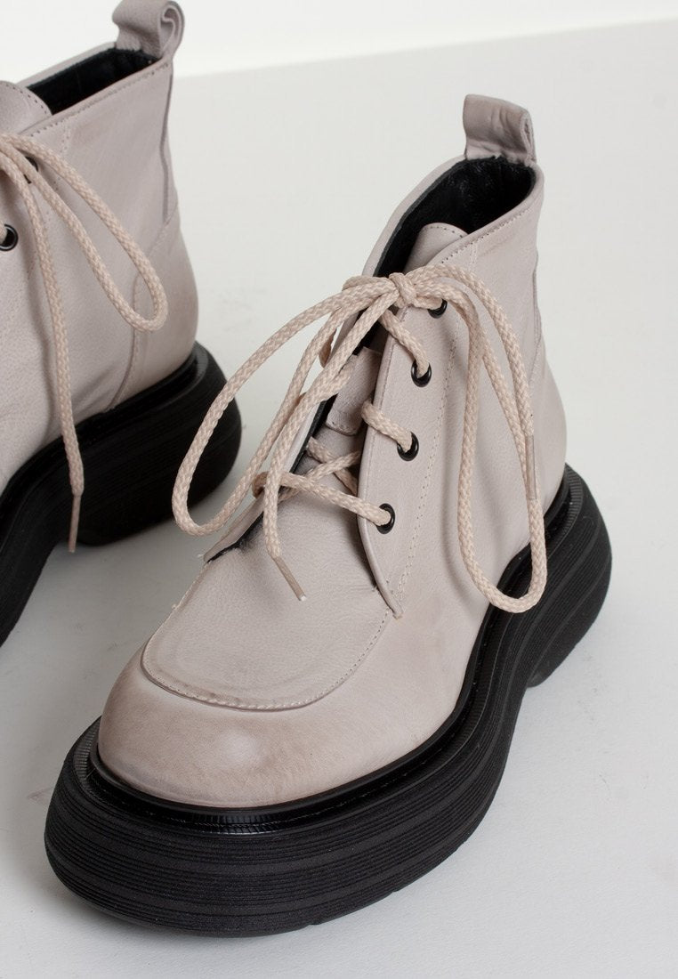 Ines Off White Ankle Boots INES-OFFWHITE - 03