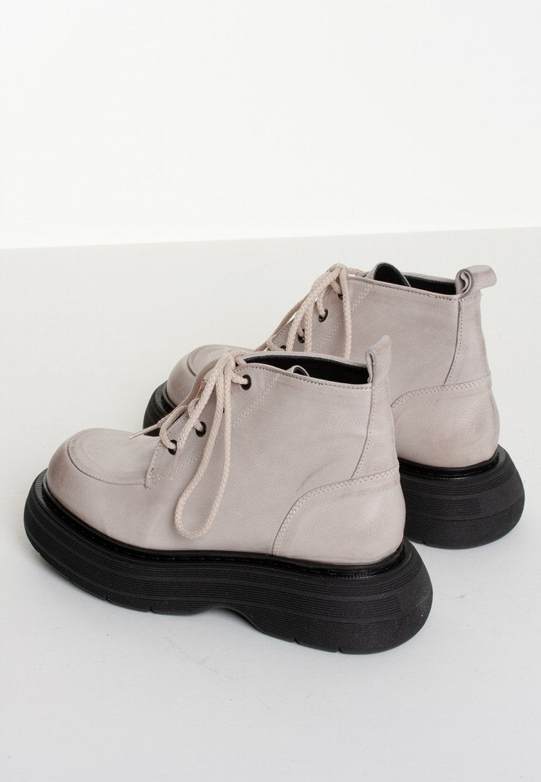Ines Off White Ankle Boots INES-OFFWHITE - 05