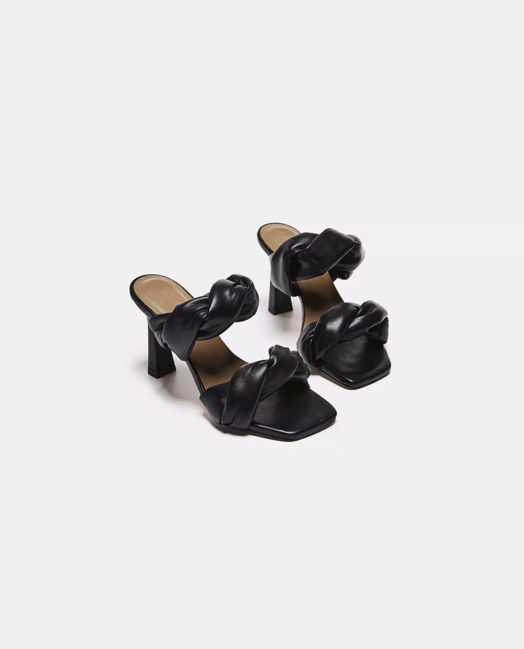 River Leather Black Heeled Sandals 21010416001-001 - 3