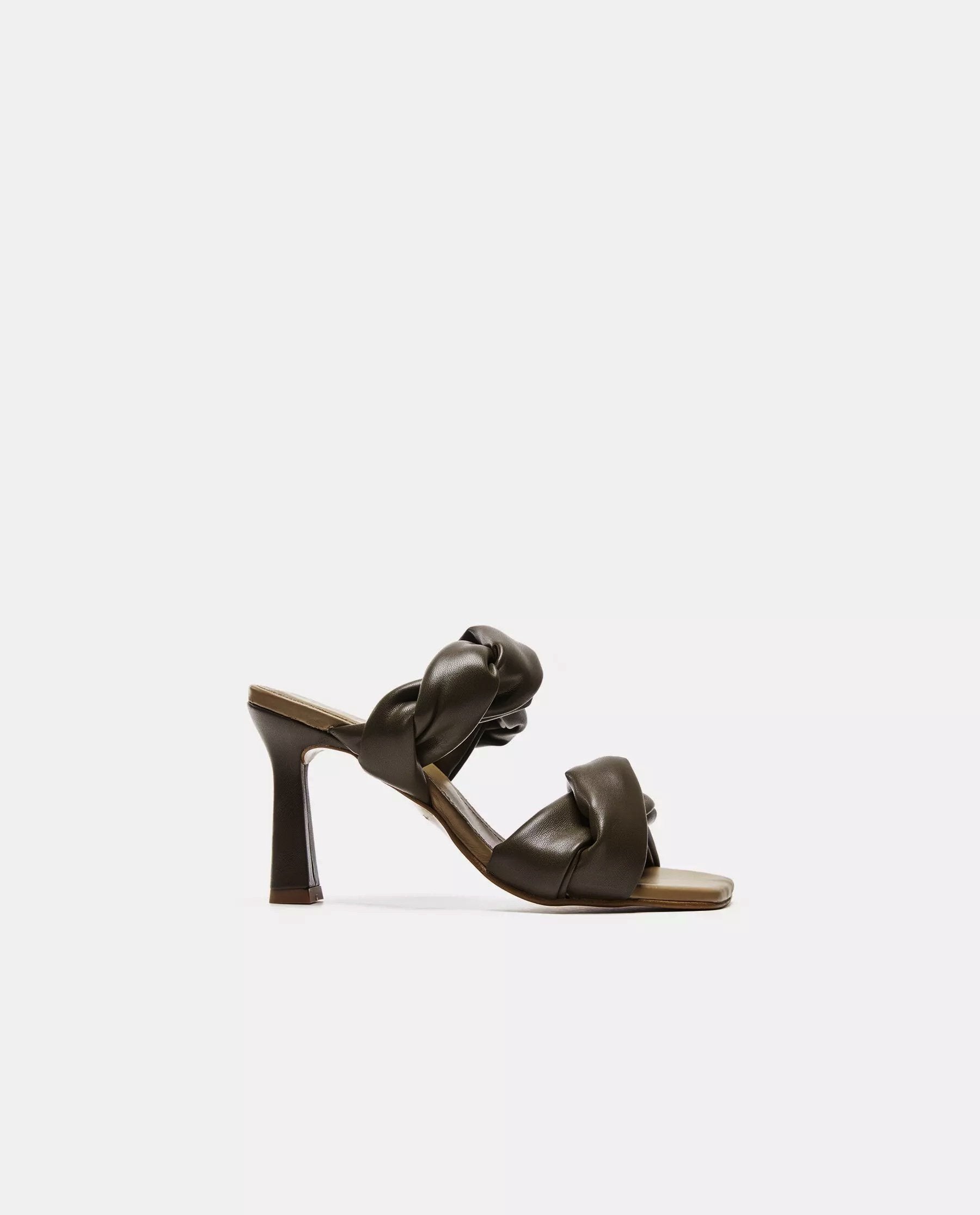 River Vegan Khaki Heeled Sandals 21010416004-013 - 7