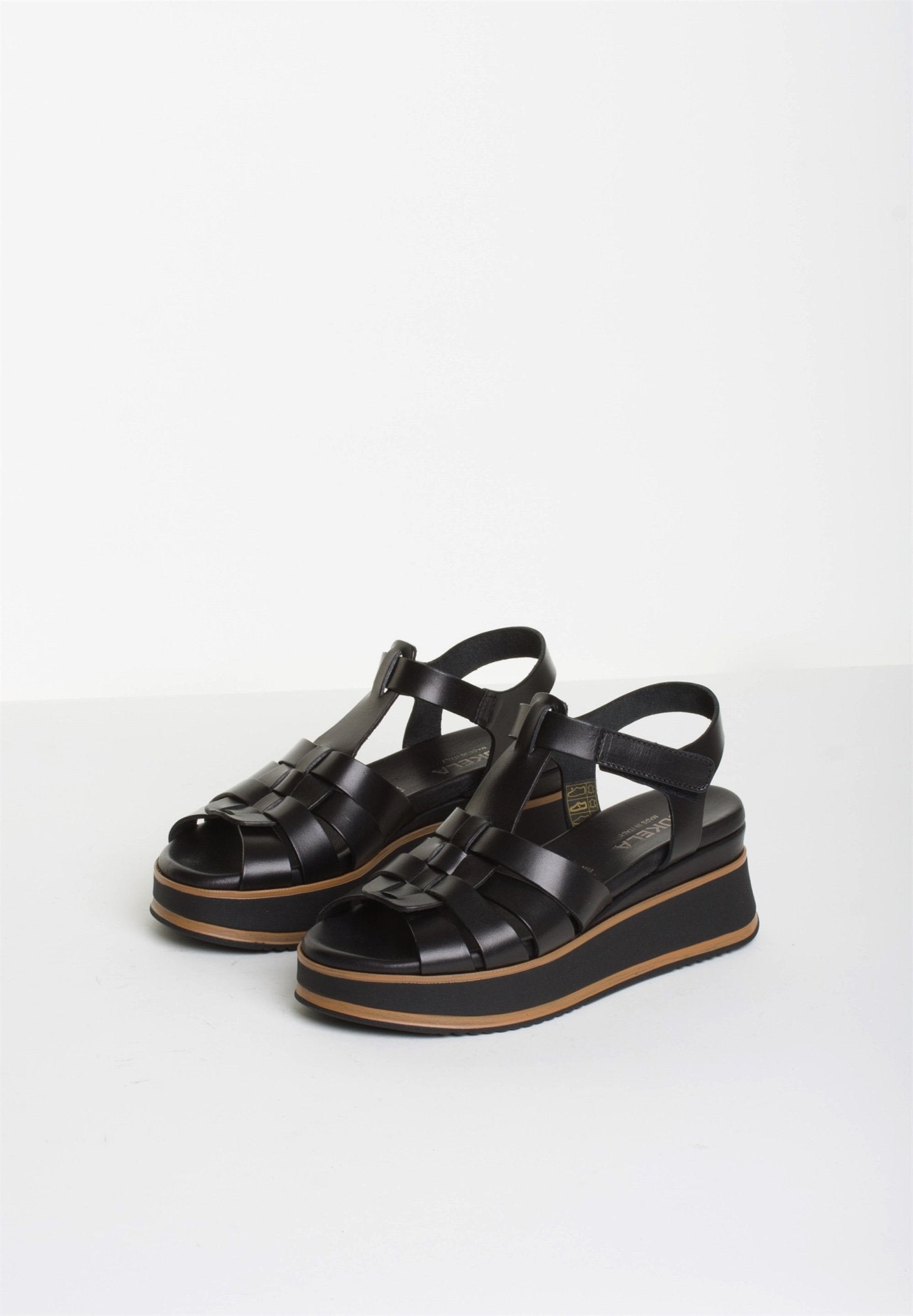 Stella-Black Gladiator Chunky Sandlas  - 5