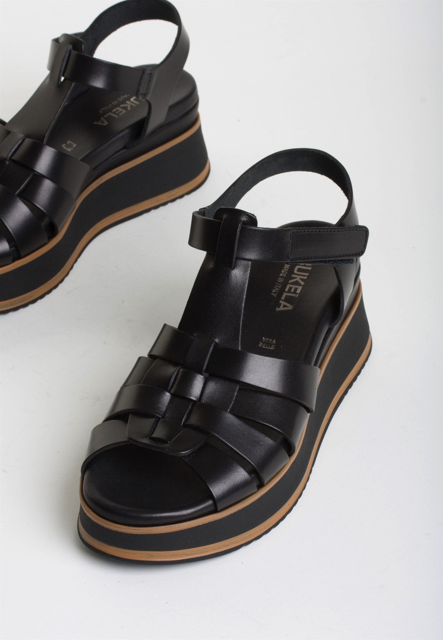 Stella-Black Gladiator Chunky Sandlas  - 6