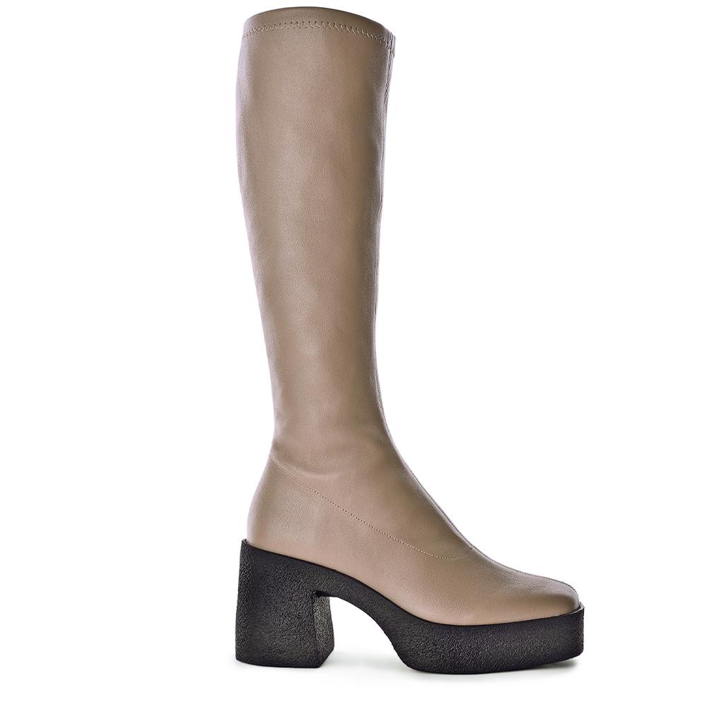 Izumi Sand Stretch Leather Chunky Boots 20077-01-05 - 1