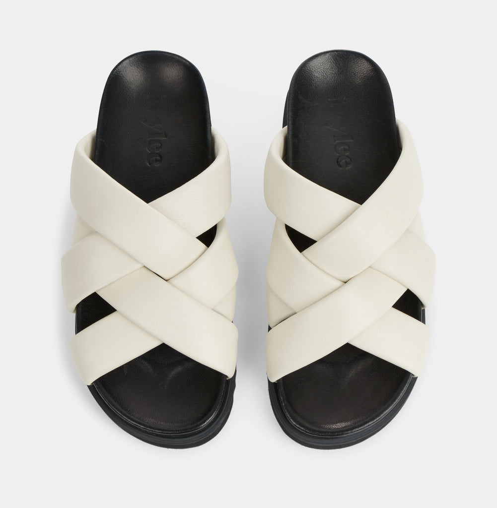 Josie White Leather Sandals 11-044-012 - 4