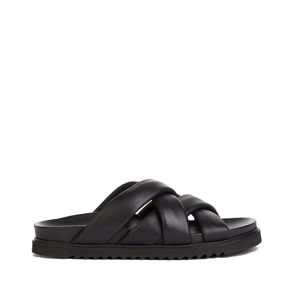 Josie Black Leather Sandals 11-004-011 - 1