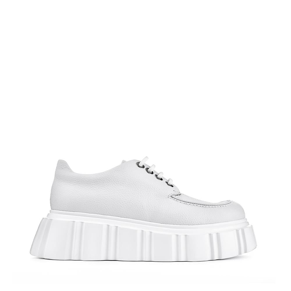 Jun Off White Lace-Up Loafers 2210-02 - 01