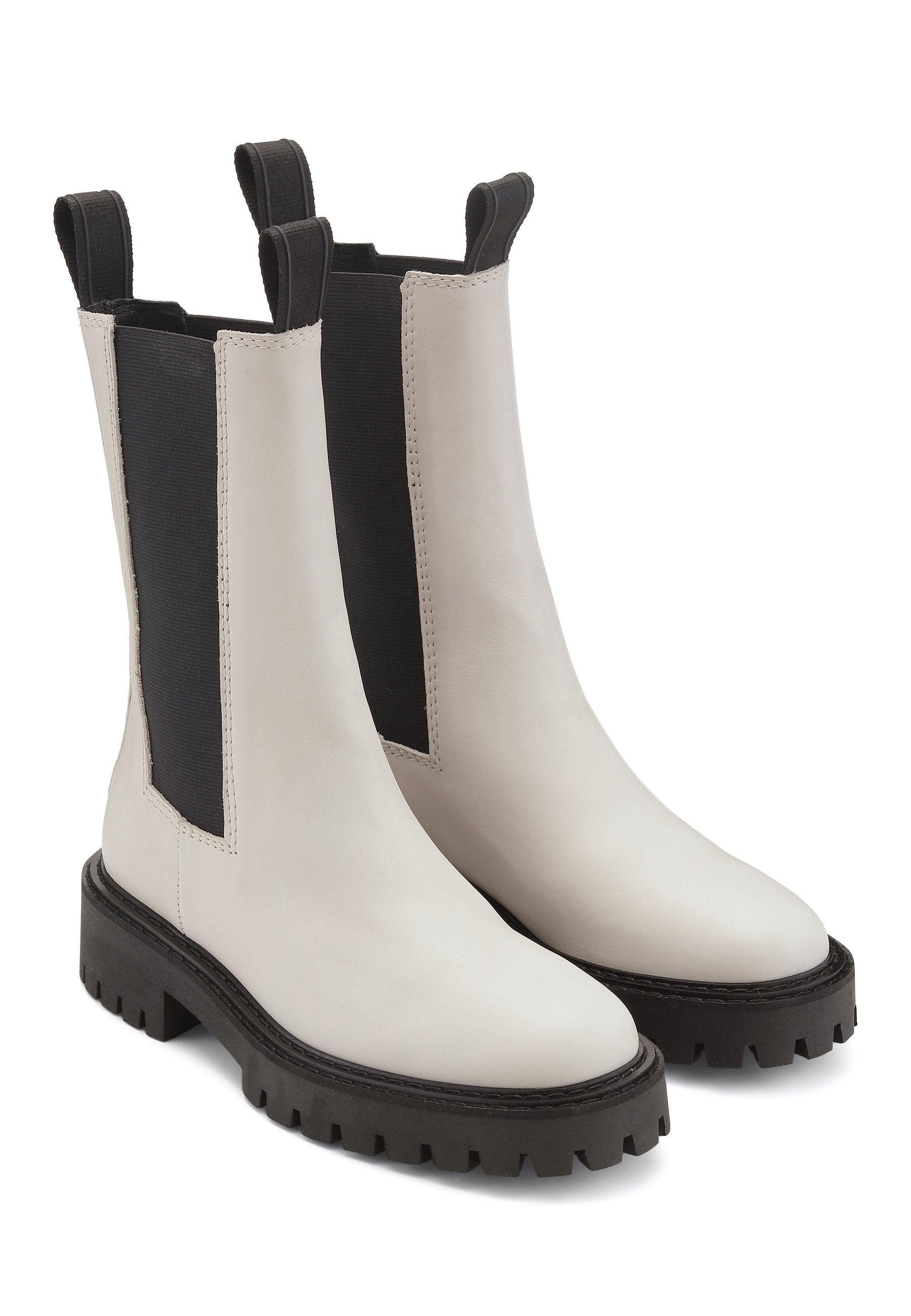 Angie Chelsea Off White Boots LAST1283 - 3