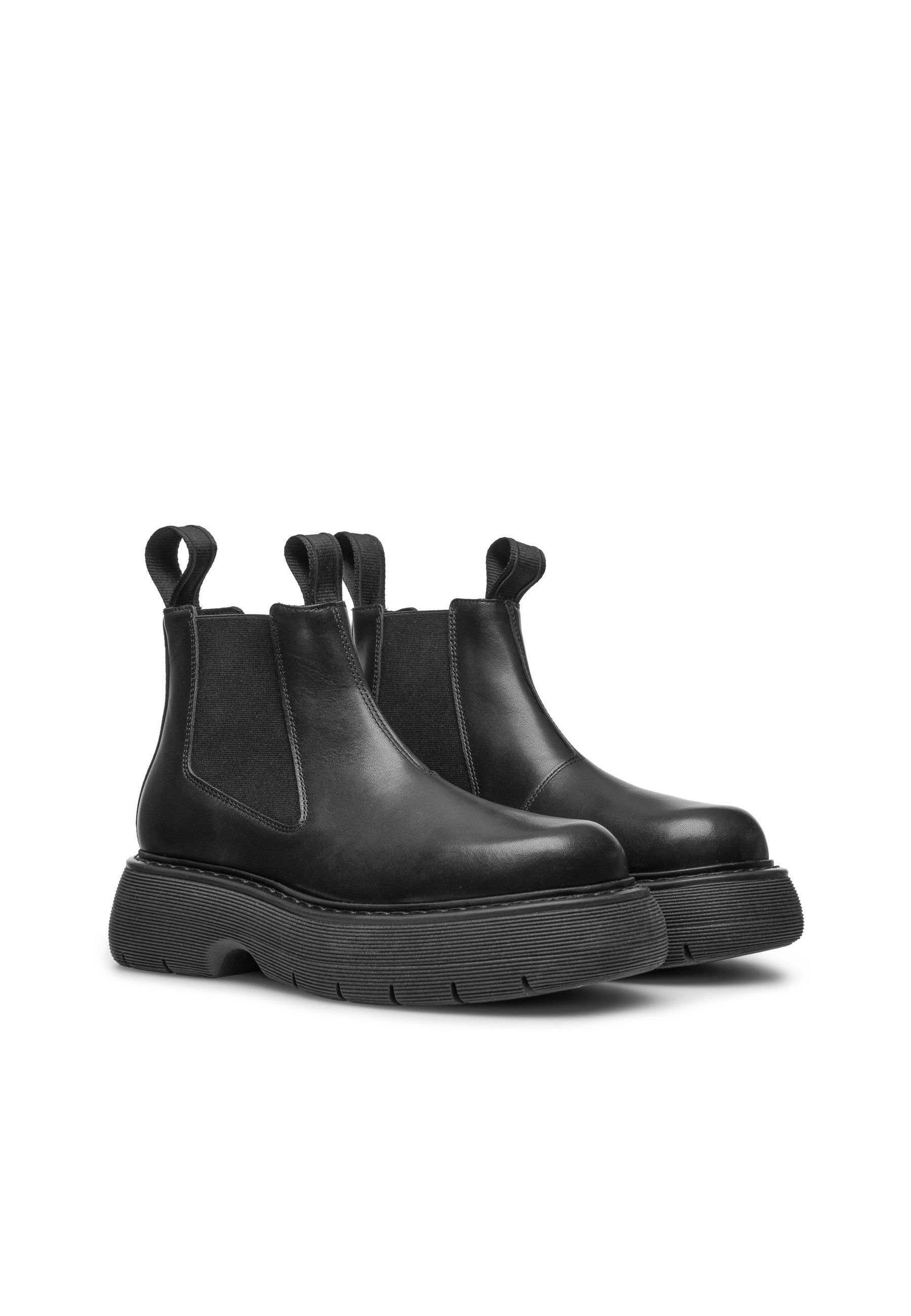 Ella Black Leather Chelsea Boots LAST1474 - 3