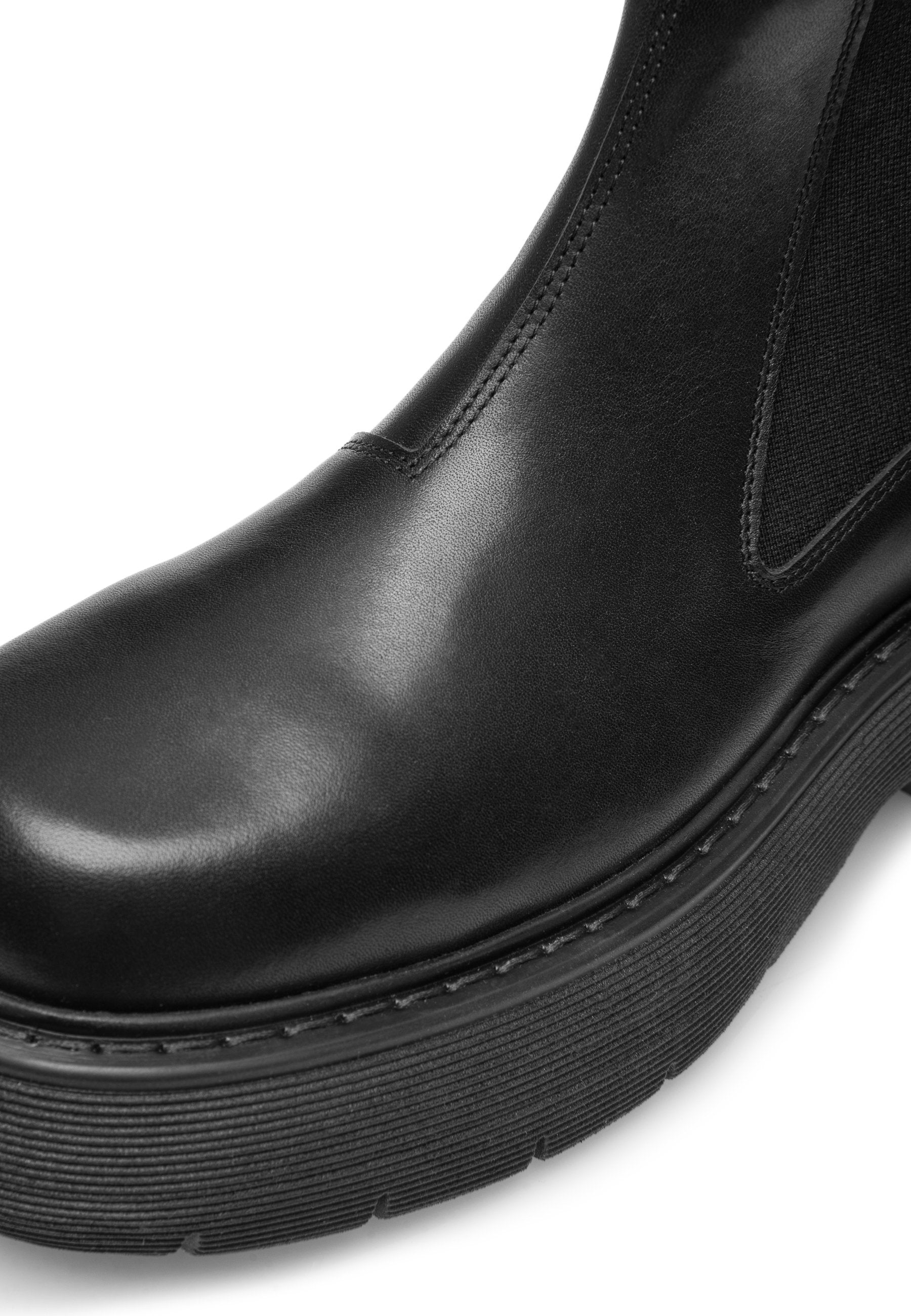 Ella Black Leather Chelsea Boots LAST1474 - 6