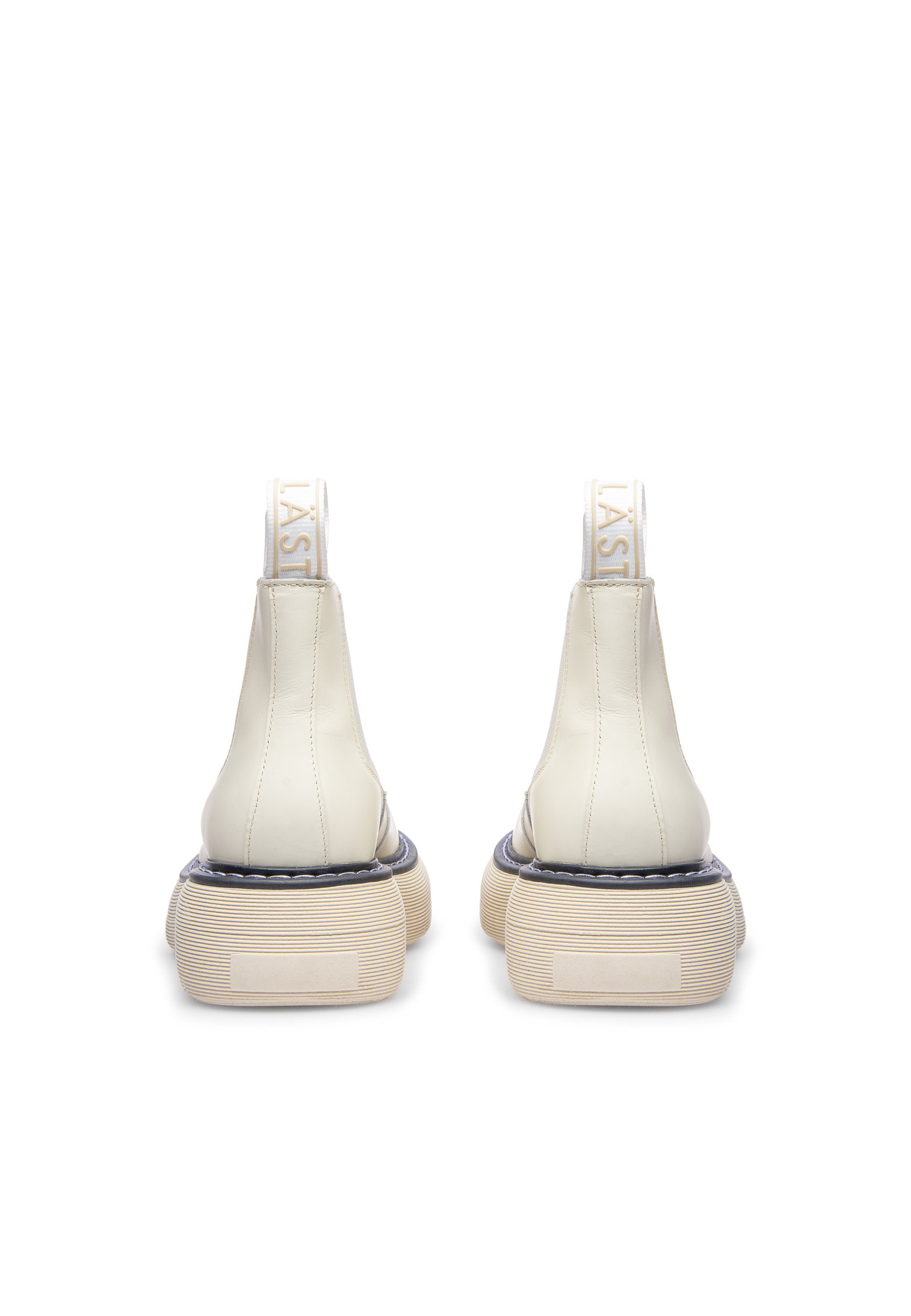 Ella Off White Leather Chelsea Boots LAST1476 - 5