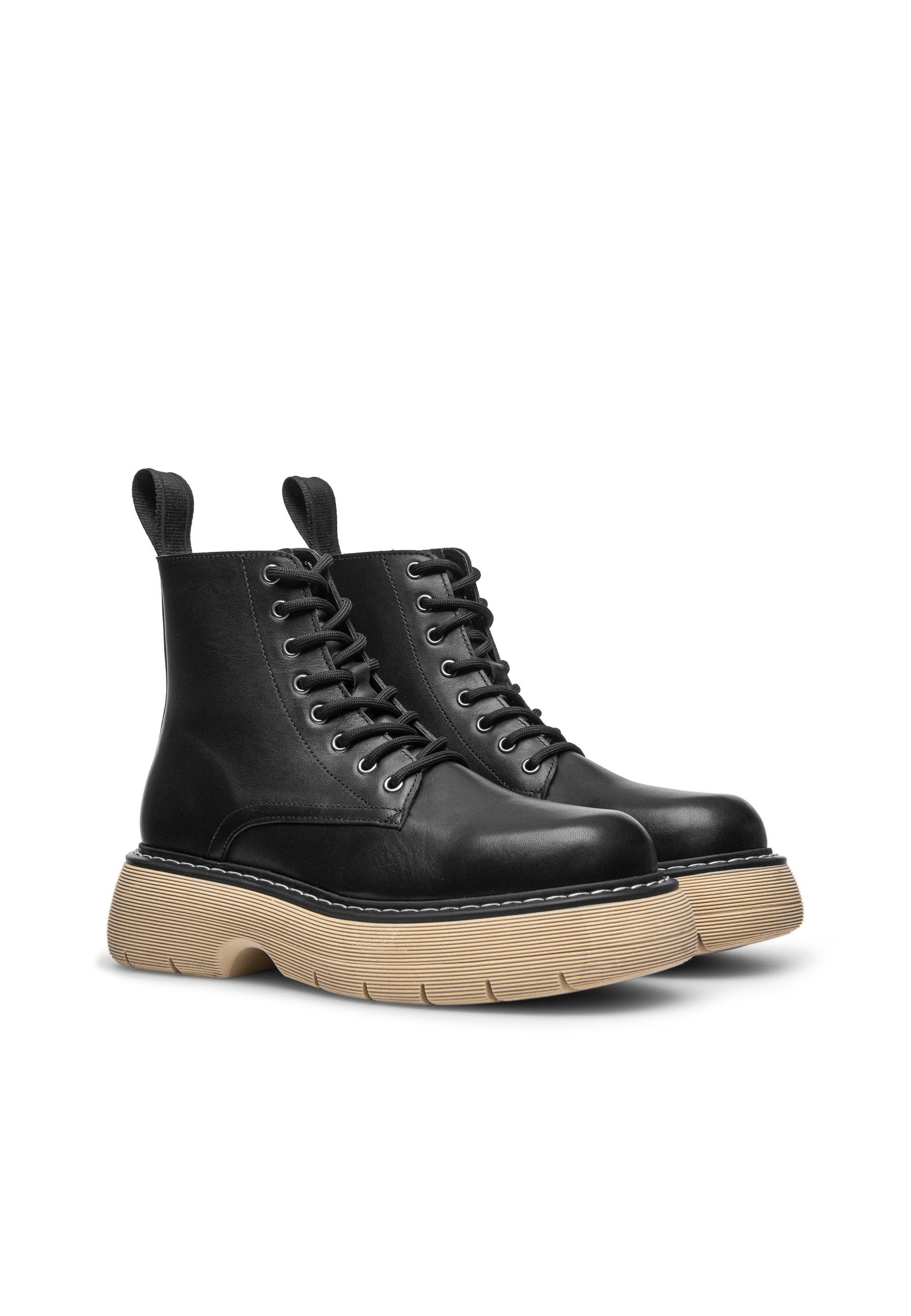 Jane Black Leather Combat Boots LAST1482 - 04Jane Black Leather Combat Boots LAST1482 - 06
