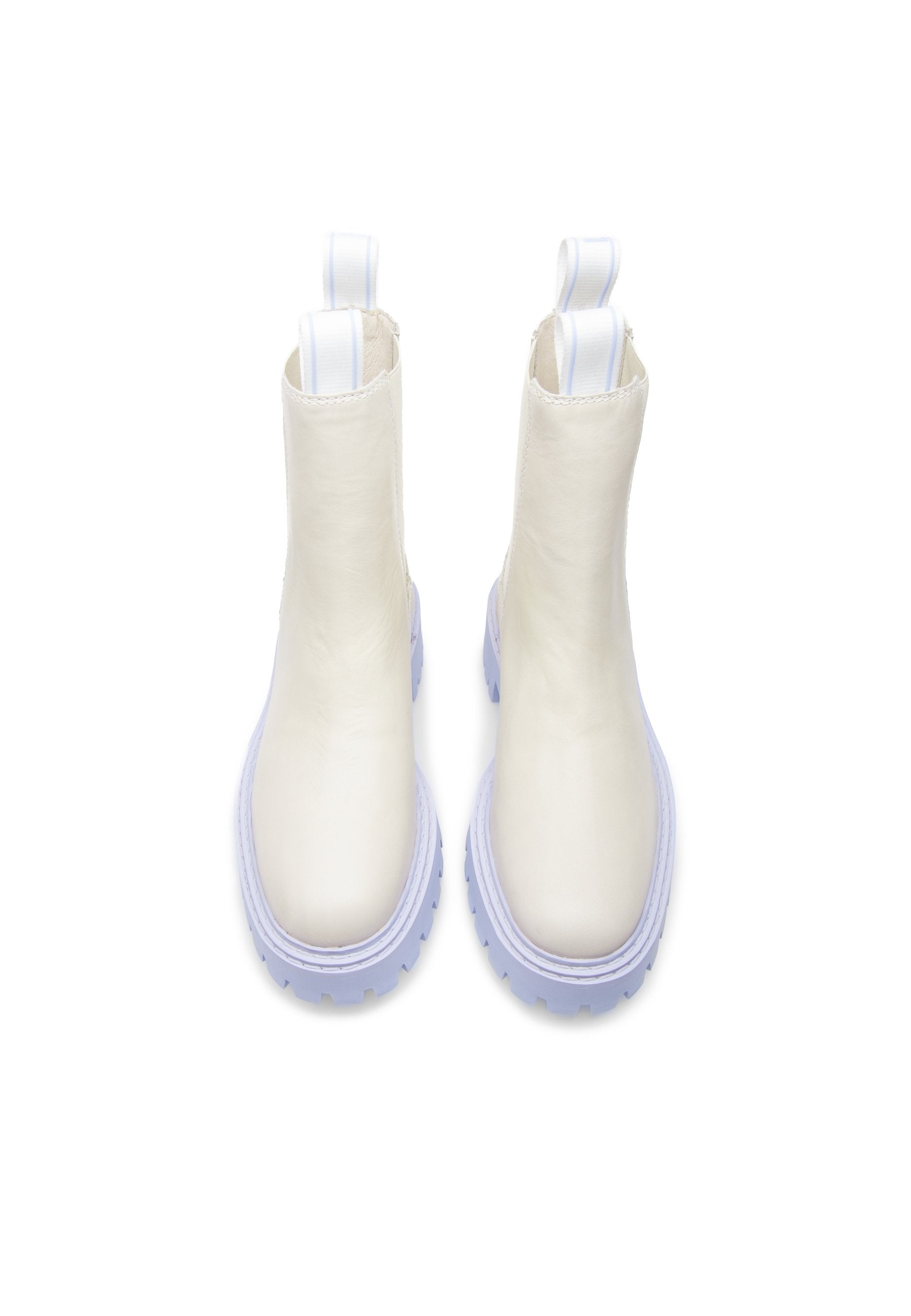 Daze Off White Leather Chelsea Boots LAST1502 - 5