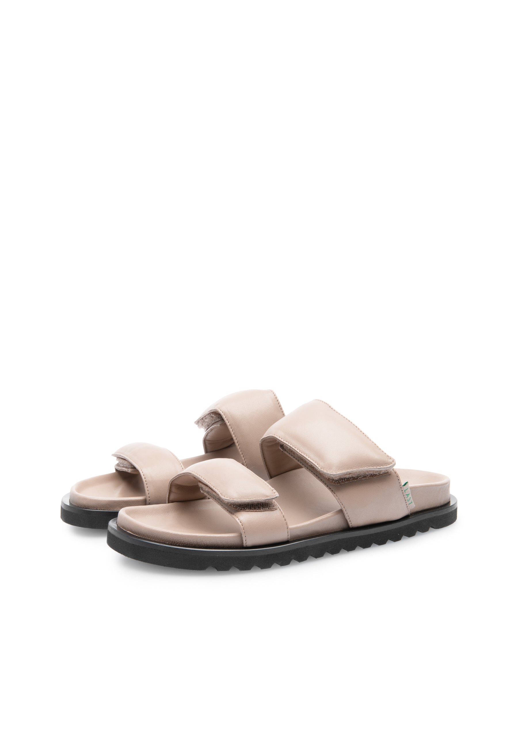 Corine Taupe Leather Puffy Sandals LAST1514 - 5