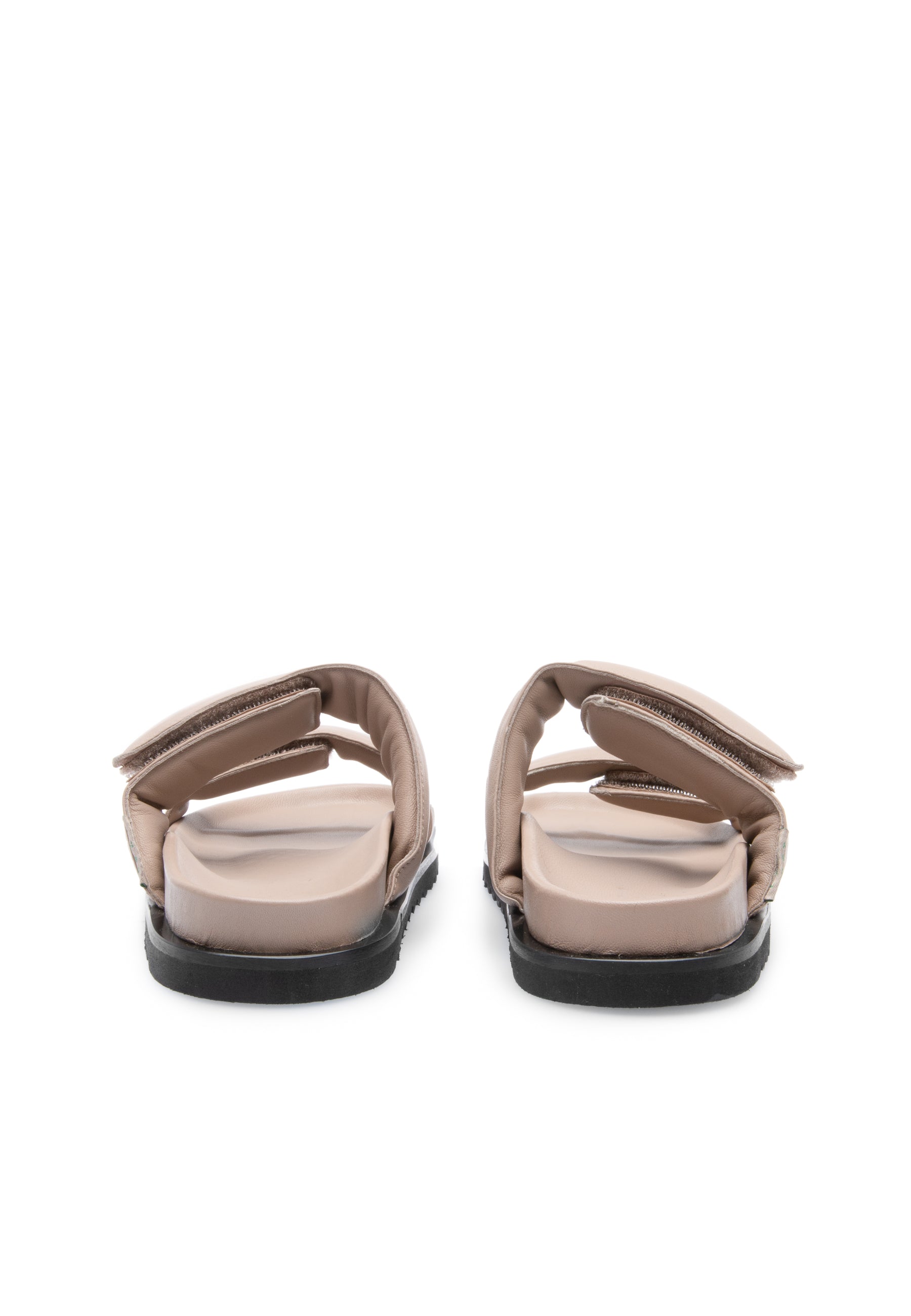 Corine Taupe Leather Puffy Sandals LAST1514 - 6