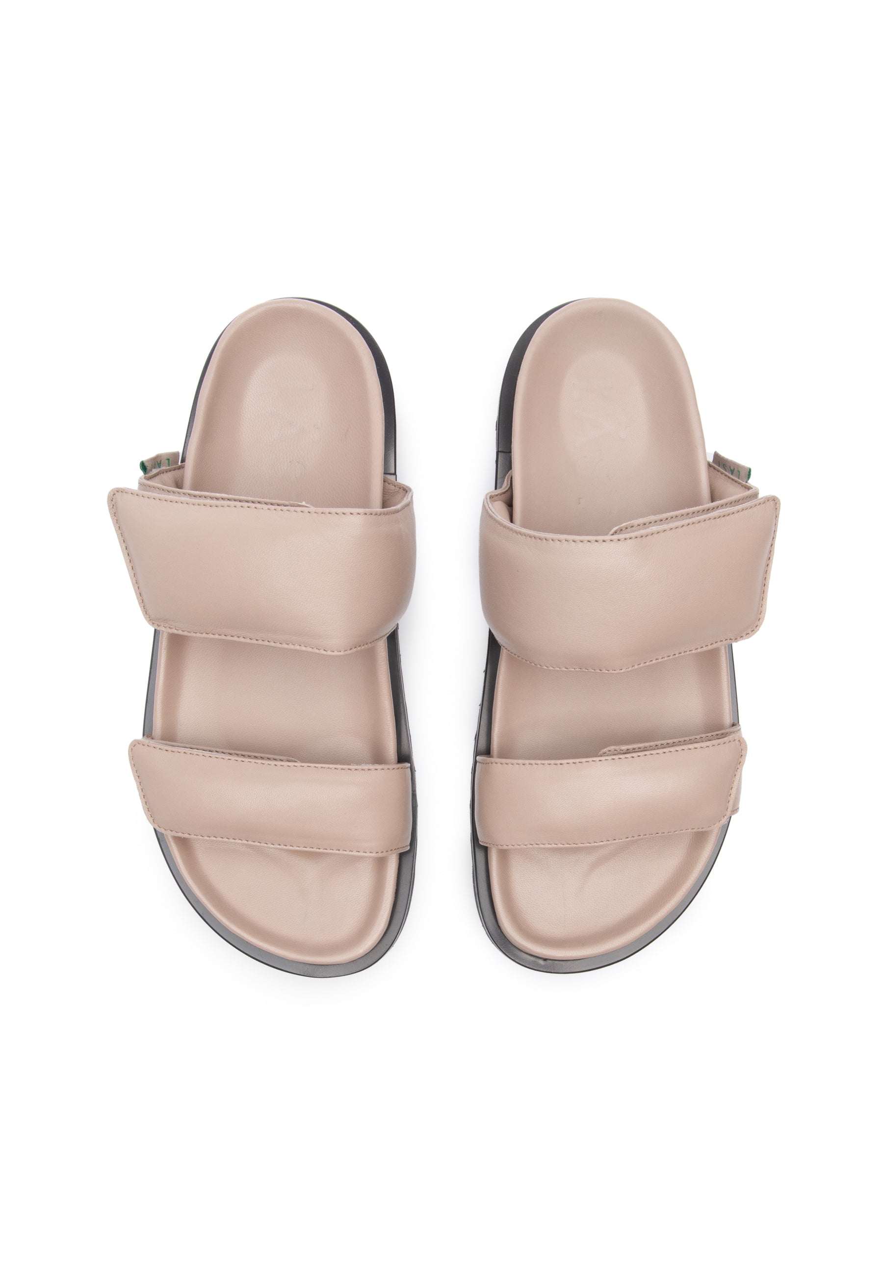 Corine Taupe Leather Puffy Sandals LAST1514 - 4