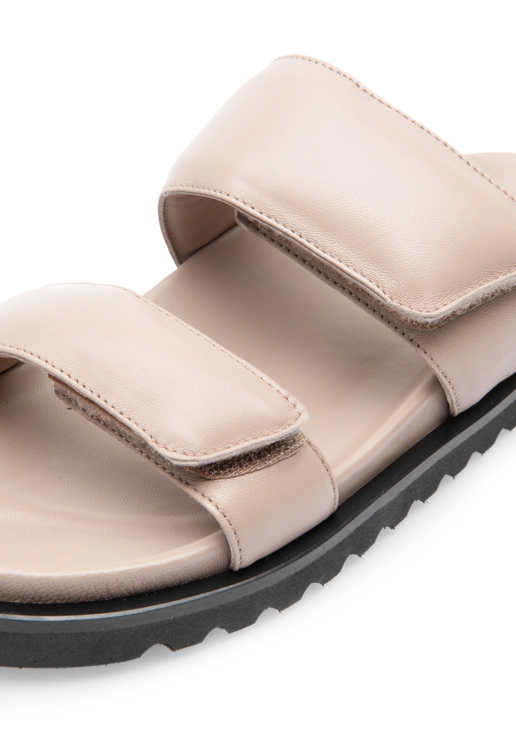 Corine Taupe Leather Puffy Sandals LAST1514 - 7