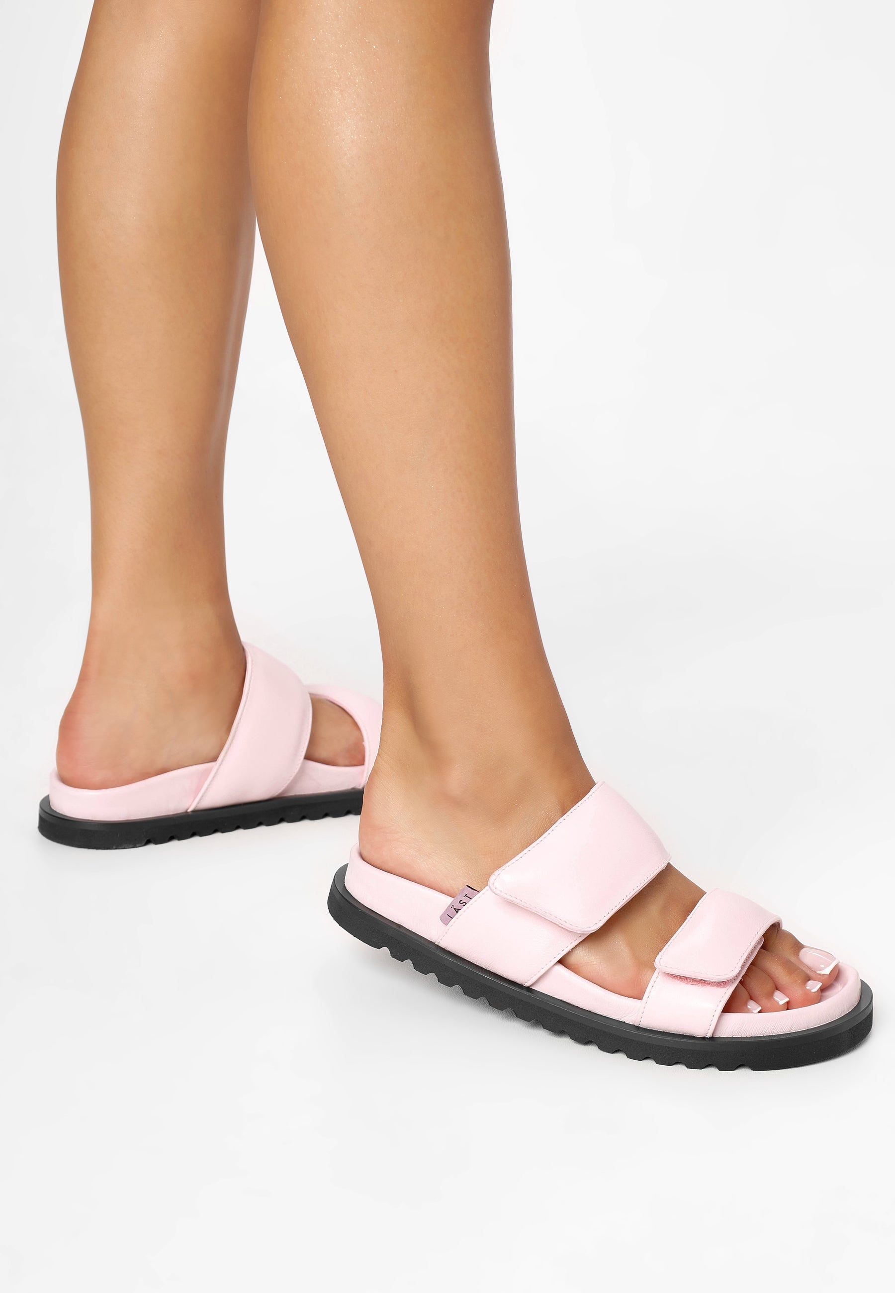 Corine Pink Leather Puffy Sandals LAST1515 - 7